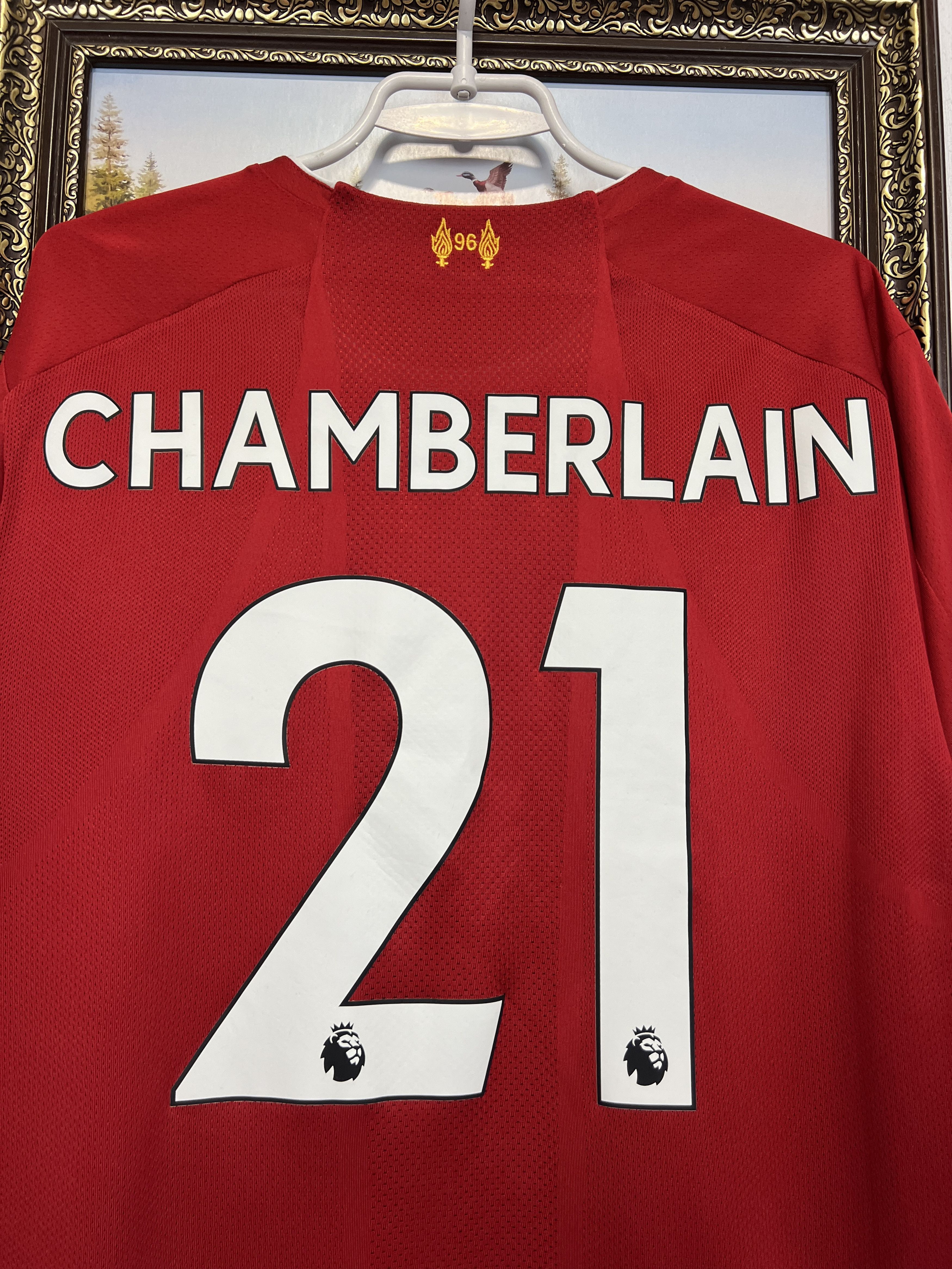New Balance Liverpool Home football shirt Soccer #21 Chamberlain Jersey Size US XL / EU 56 / 4 - 10 Thumbnail