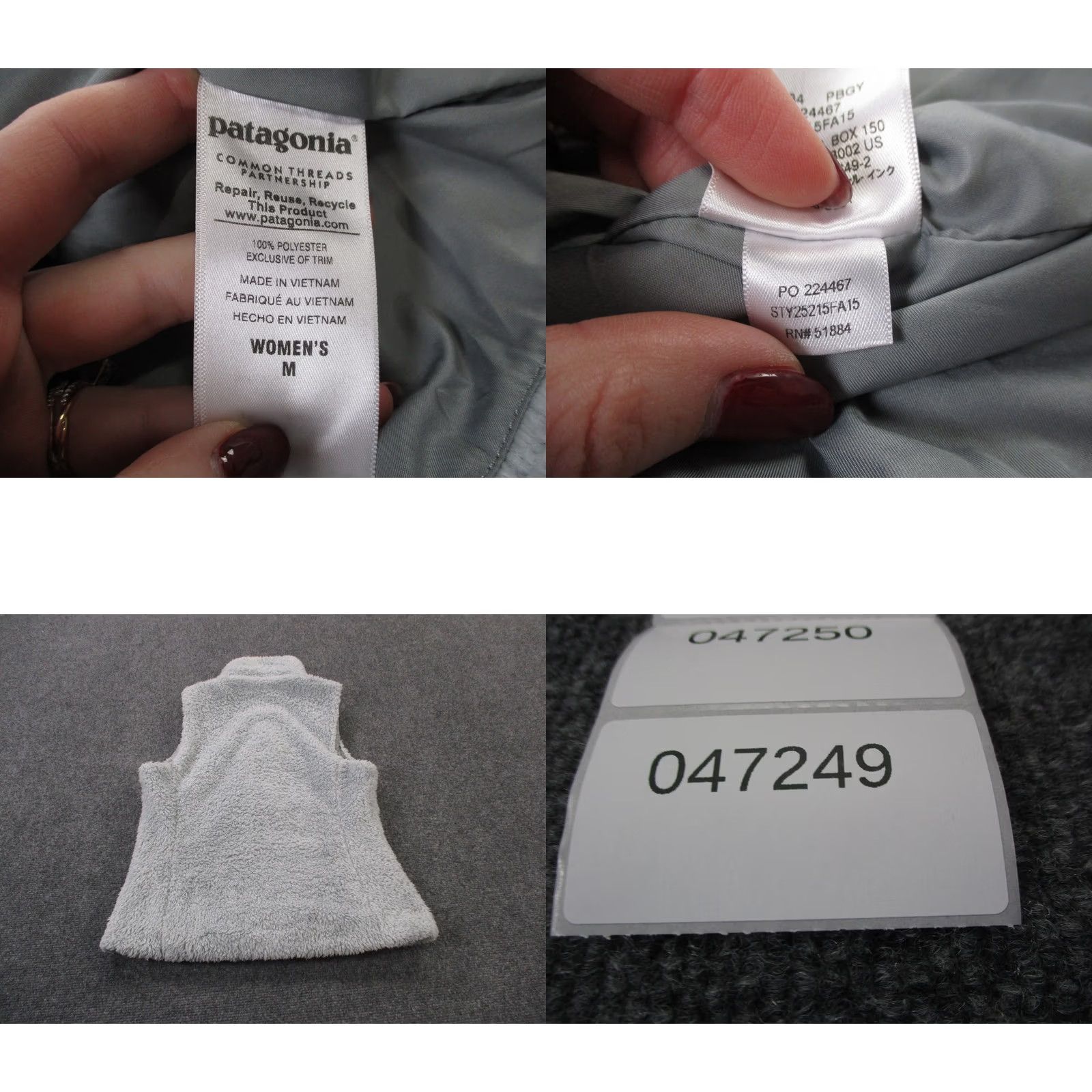 Patagonia Patagonia Vest Women M Blue Fleece Zip Logo Outdoor Hiking 25215 Size M / US 6-8 / IT 42-44 - 8 Thumbnail