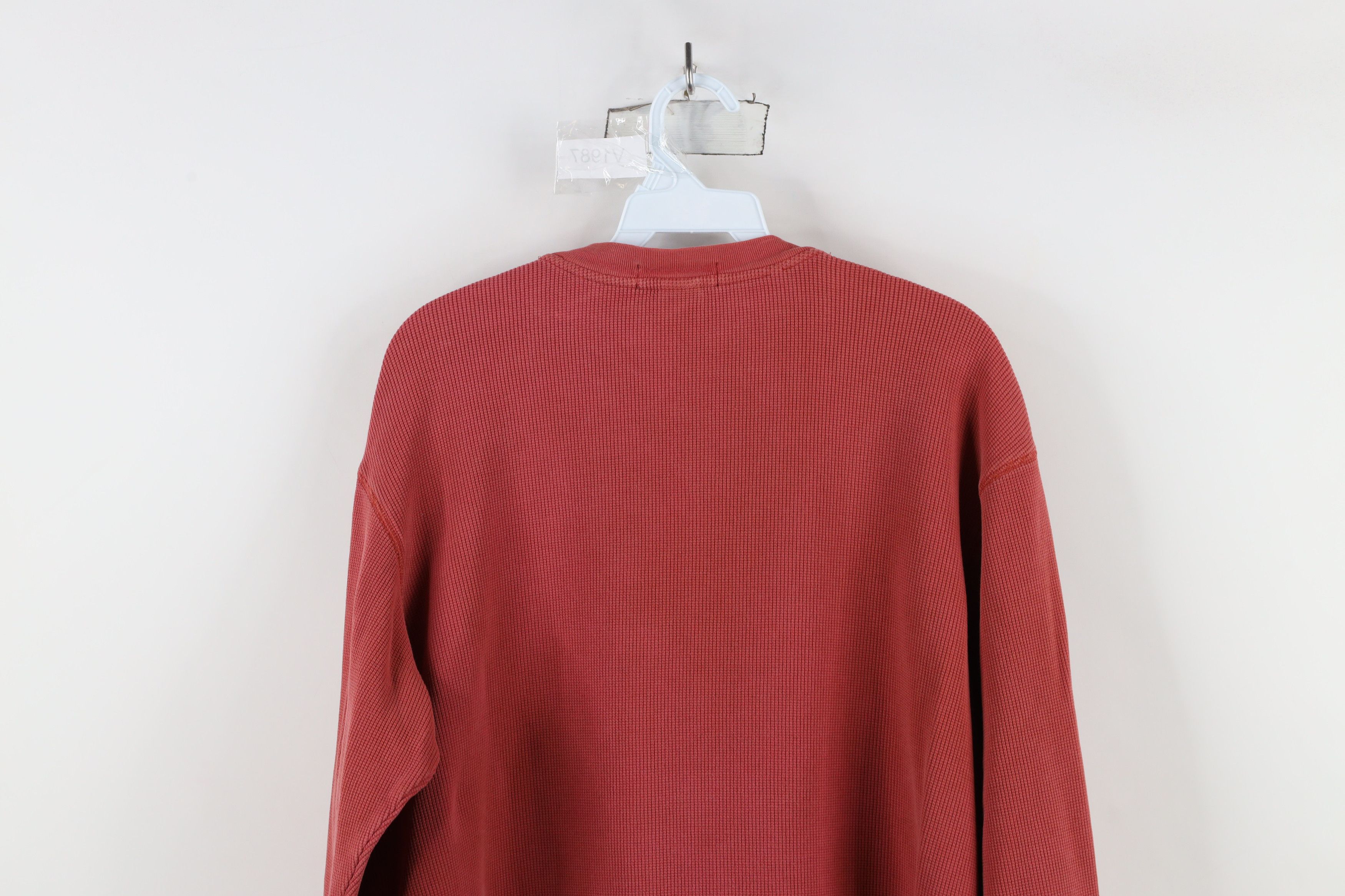Lands' End × Vintage Vintage 90s Lands End Thermal Waffle Knit Henley T-Shirt Size US XL / EU 56 / 4 - 12 Thumbnail