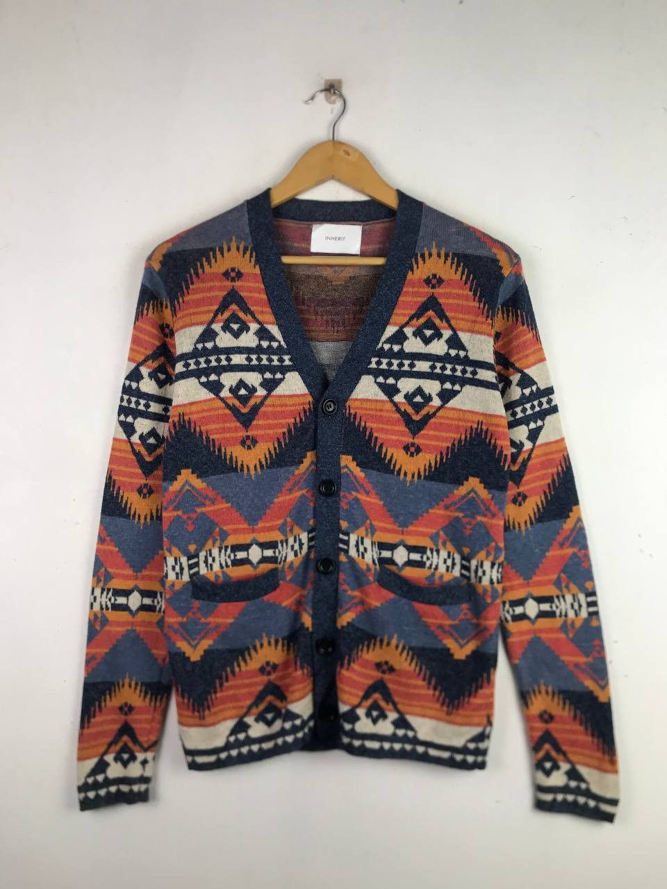 image of Aran Isles Knitwear x Navajo Vintage Inherit Navajo Cardigan Design, Men's (Size Medium)