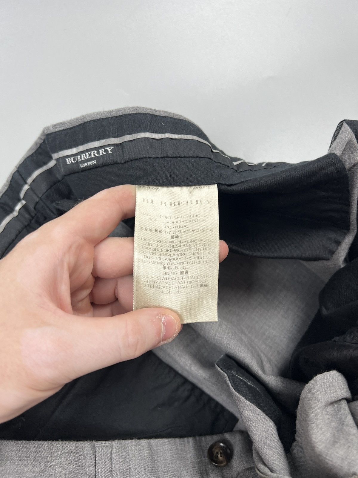Burberry Burberry London Gray Wool Trousers (Y0530) Size US 40 / EU 56 - 8 Thumbnail