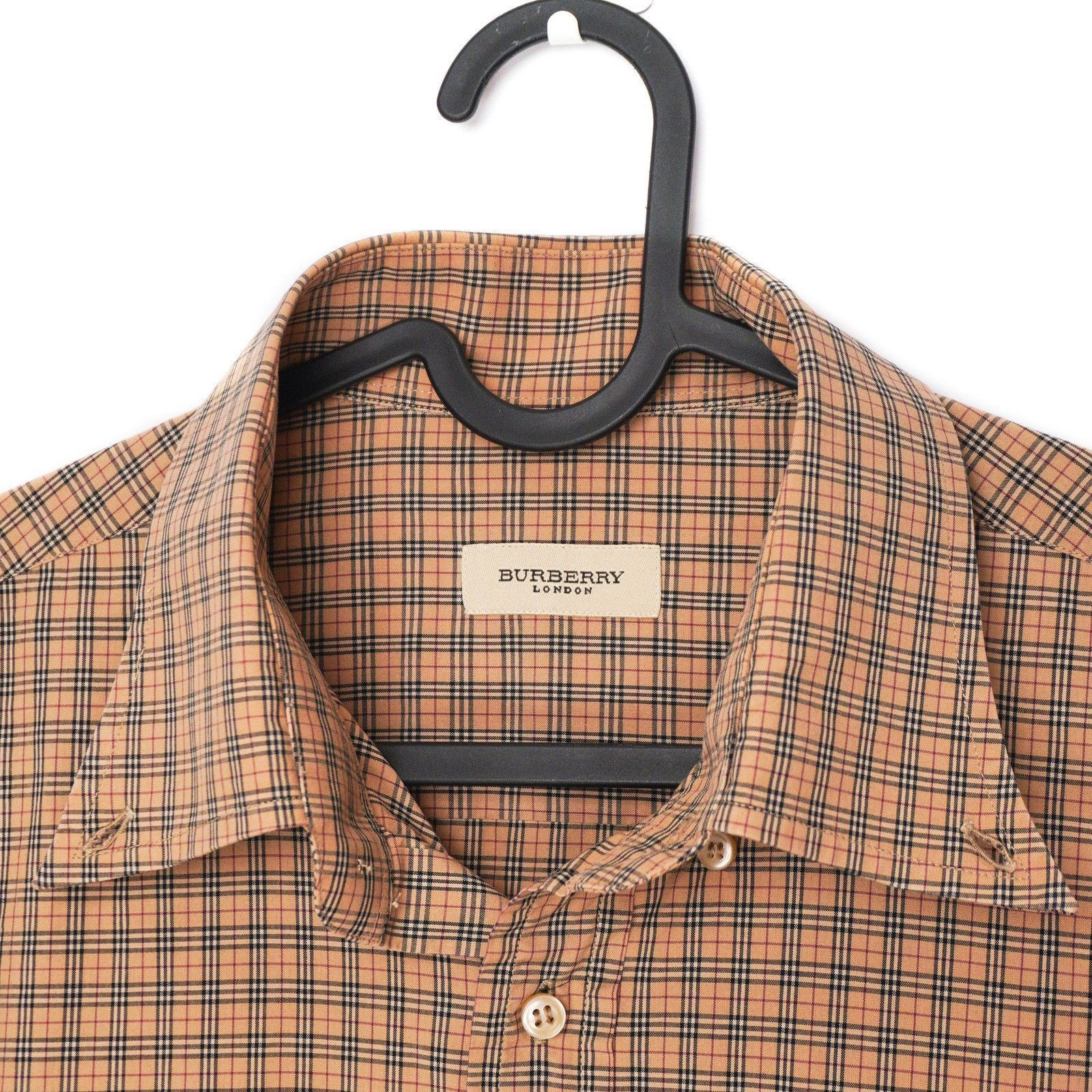 Burberry Burberry Full Small Scale Checked Print Red Logo Shirt Size US M / EU 48-50 / 2 - 4 Thumbnail
