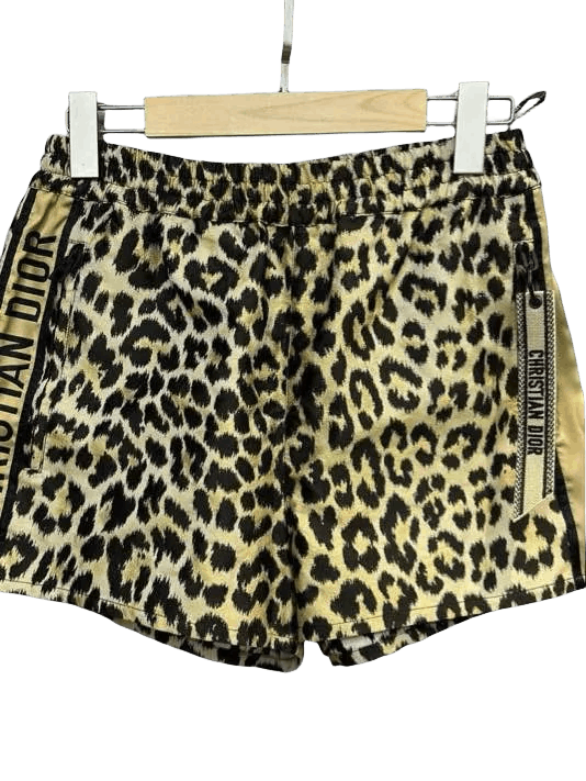 Dior Dior Women's Leopard Print Christah Shorts 0079 Size 34" / US 12 / IT 48 - 1 Thumbnail