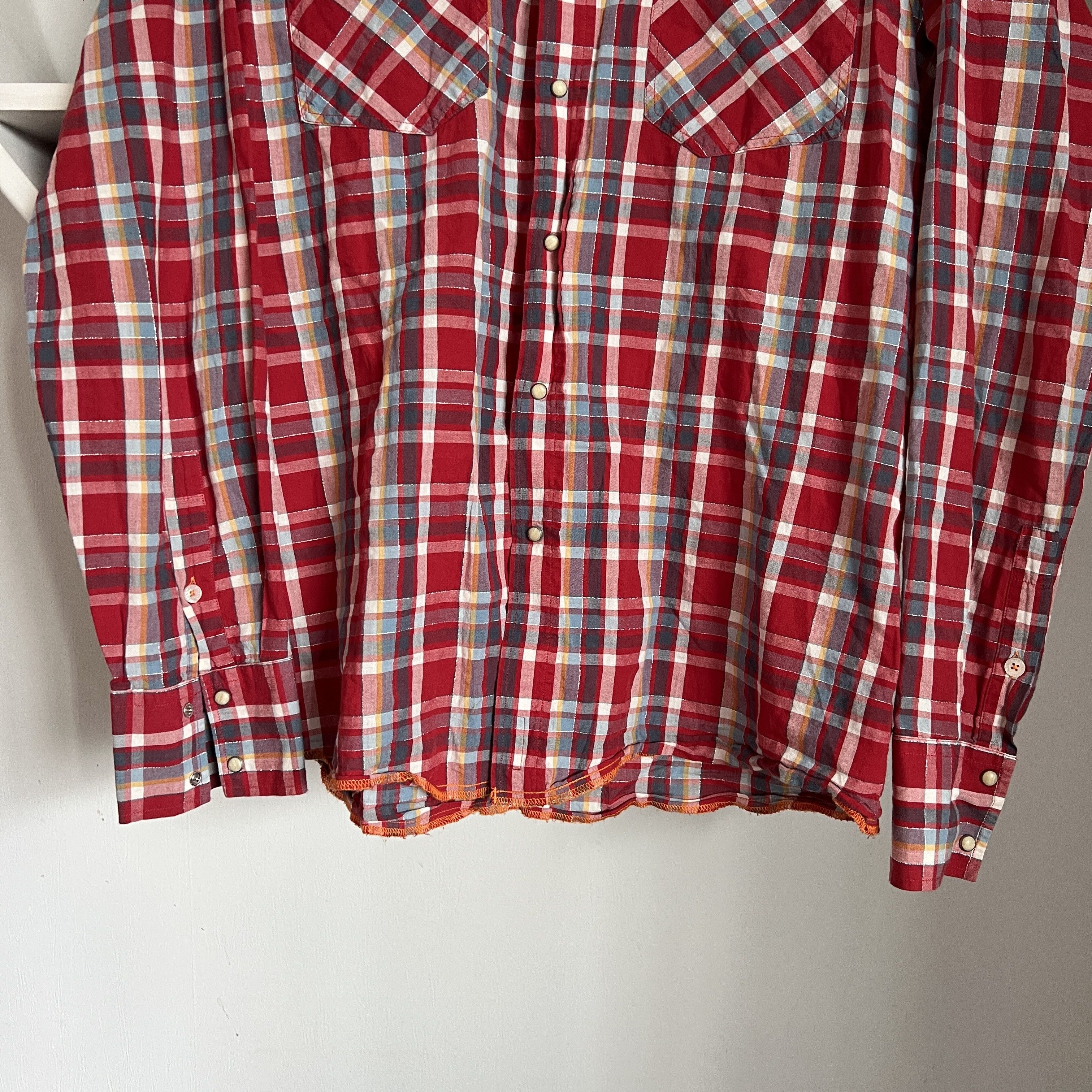 Nudie Jeans Men's NUDIE JEANS Western Cotton Check Shirt Size XL Size US XL / EU 56 / 4 - 7 Thumbnail