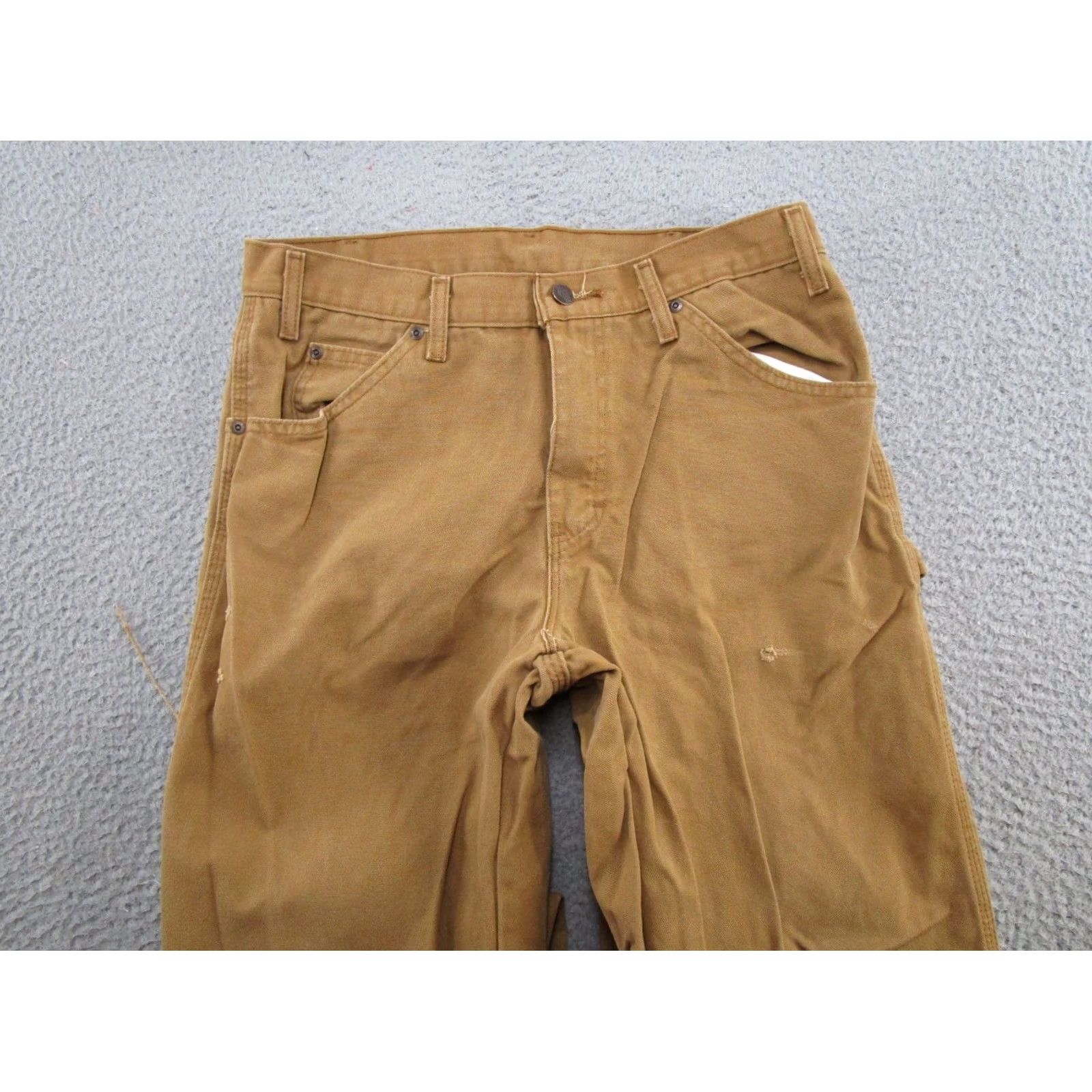 Dickies Dickies Work Wear Carpenter Style Pants Beige Canvas Size 32x33 Mens Regular 32in Inseam Straight Leg Canvas Workwear 90s Size US 32 / EU 48 - 3 Thumbnail