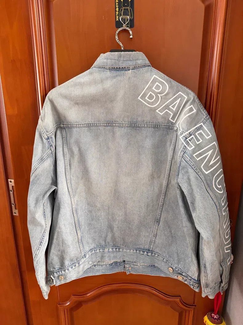 Balenciaga Balenciaga Letter embroidery denim jacket Size US M / EU 48-50 / 2 - 2 Thumbnail