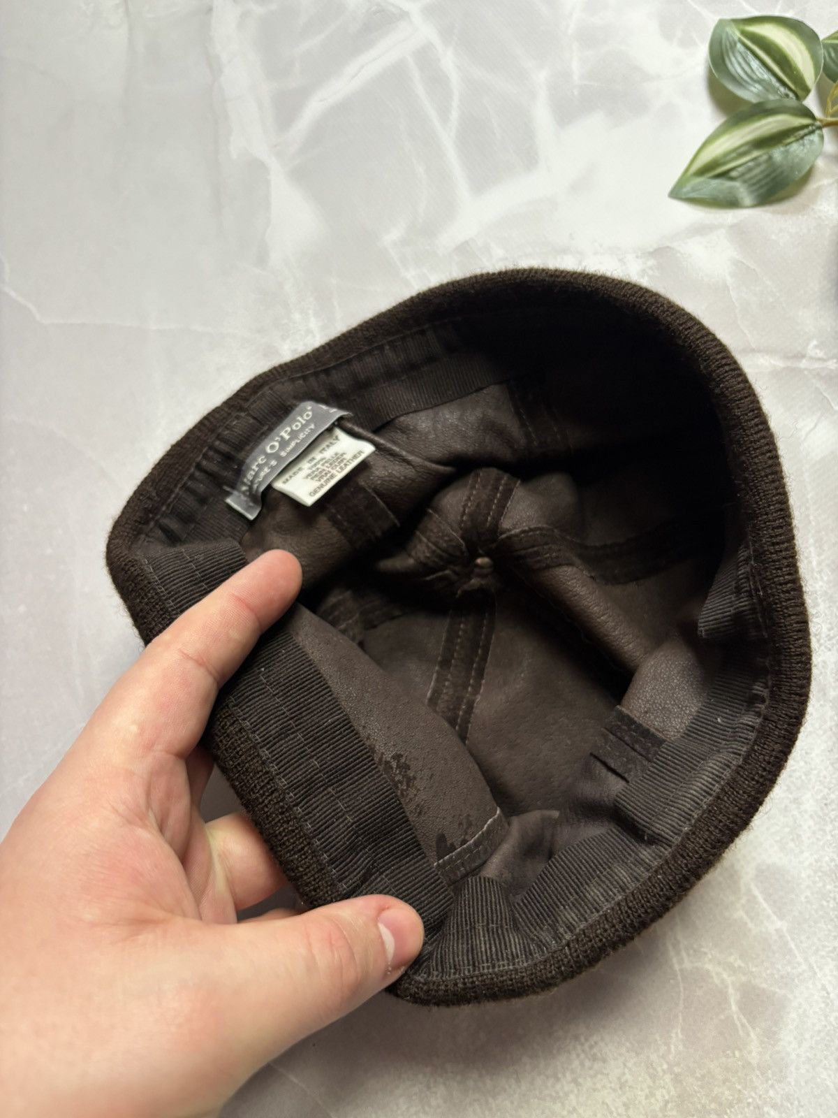 Other Mens Leather Docker Hat Brimless Sailor Rolled Cuff L/XL Size ONE SIZE - 9 Thumbnail