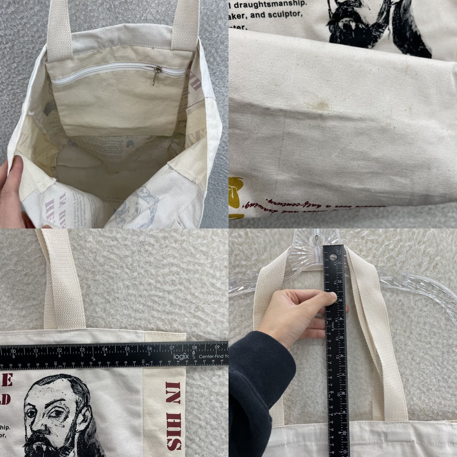 Vintage Henri Matisse Art Print Canvas Tote Bag Grandma Cottagecore French Parisian Size ONE SIZE - 8 Thumbnail