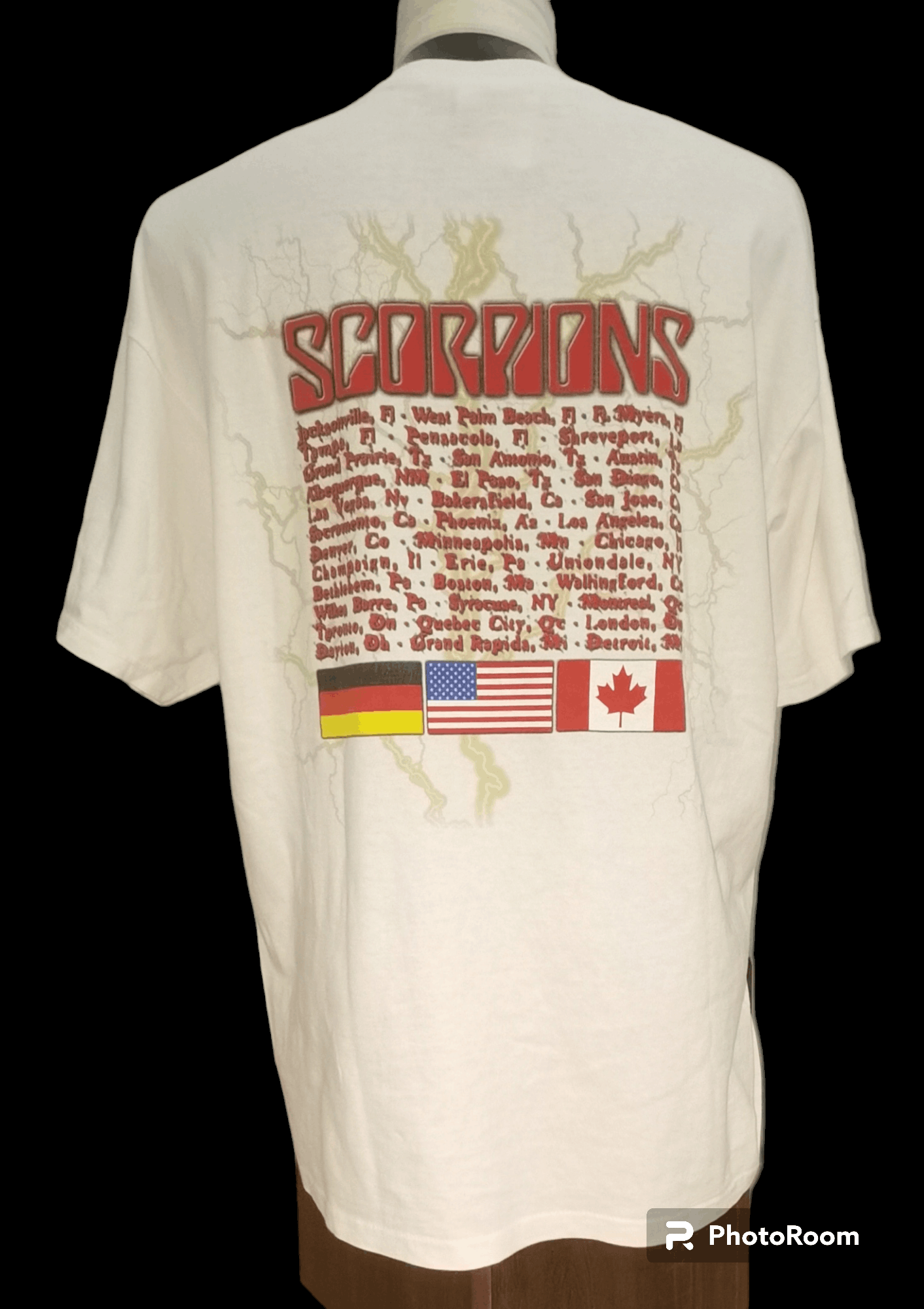 Band Tees × Vintage SCORPION DOUBLE THUNDER SHIRT Size US XL / EU 56 / 4 - 4 Thumbnail