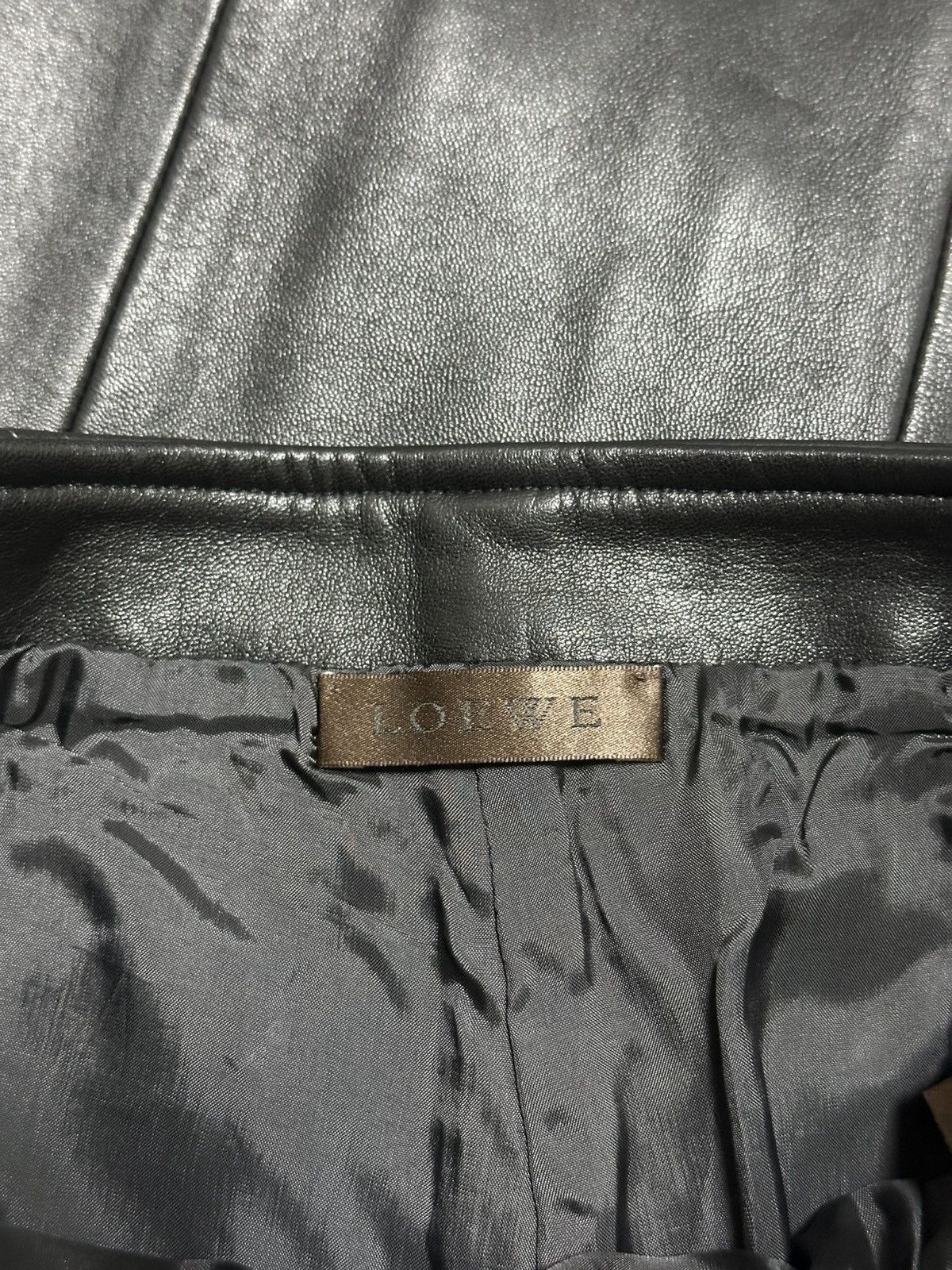 Loewe LOEWE Vintage Lamb Leather Straight Leg Pants Size 26" / US 2 / IT 38 - 8 Thumbnail