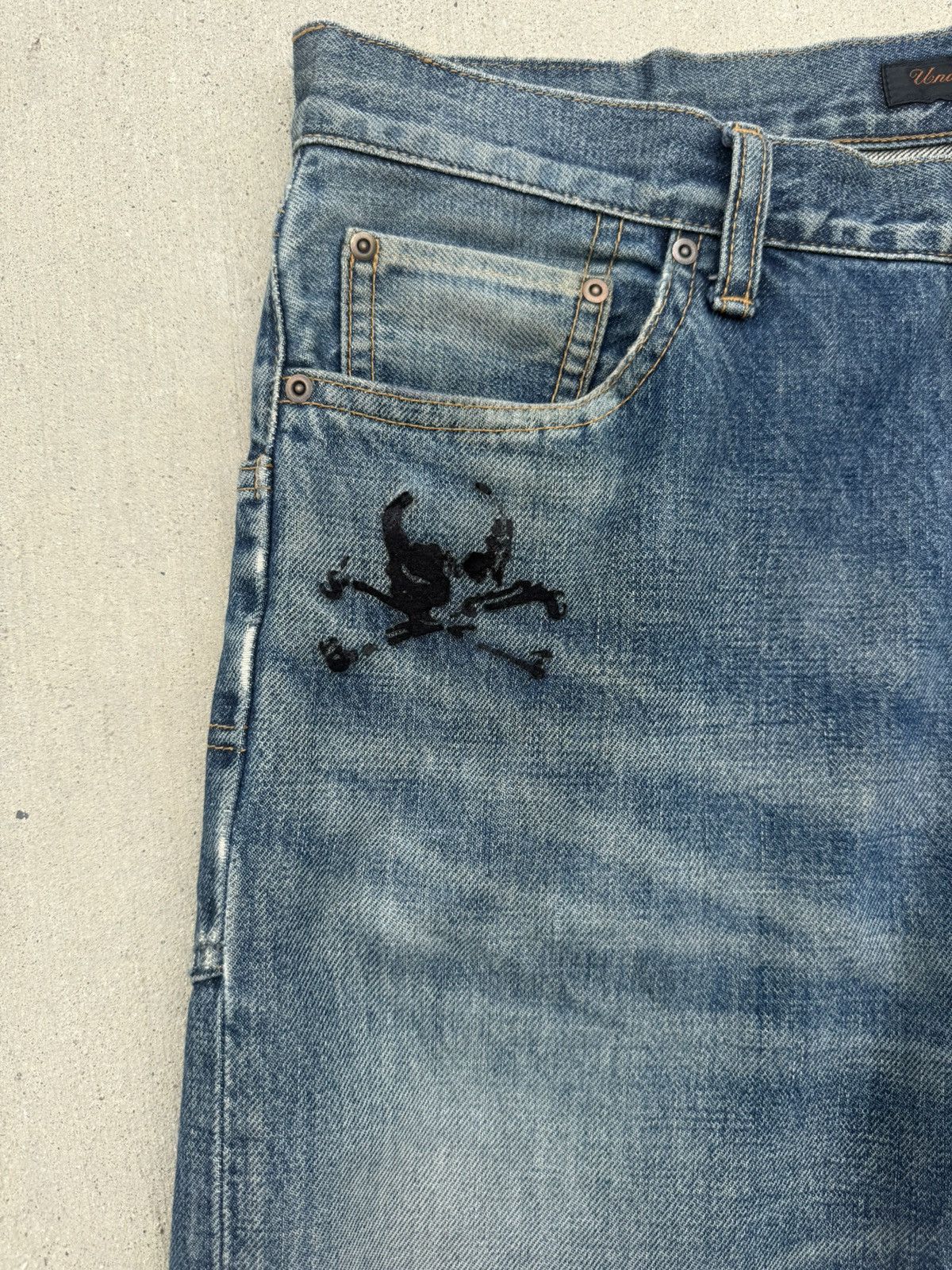 Undercover Undercover AW05 Skull denim Size US 31 - 3 Thumbnail