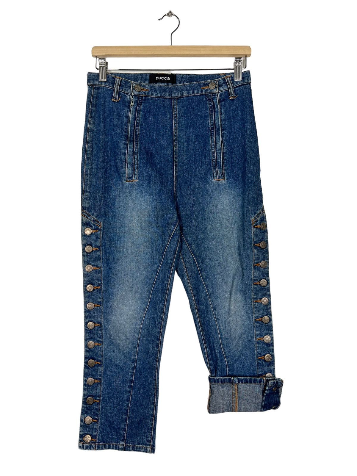 CABANE de ZUCCa × Issey Miyake × Zucca 🔥 ZUCCA BUTTON SIDE DENIM Size 28" / US 6 / IT 42 - 9 Thumbnail