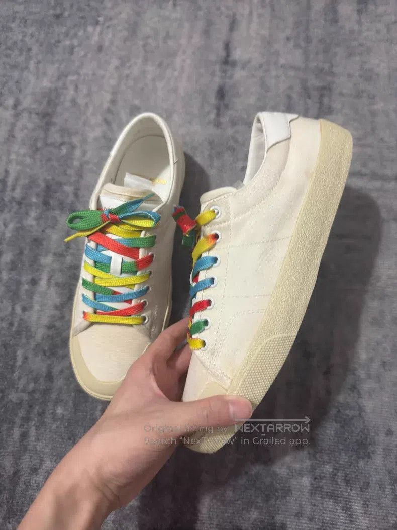 Saint Laurent Paris Saint Laurent Paris Low-top Canvas Rainbow Sneakers i Size US 8.5 / EU 41-42 - 4 Thumbnail
