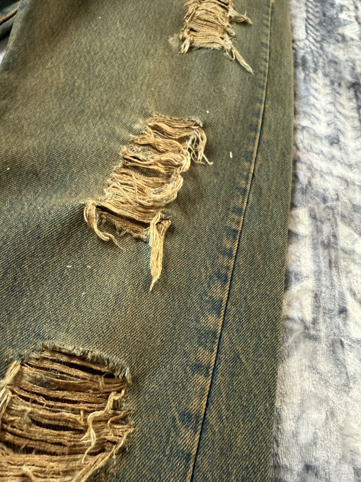Levi's 80s Vintage Levis 501 Distressed Mud Wash Jeans Size US 30 / EU 46 - 9 Thumbnail