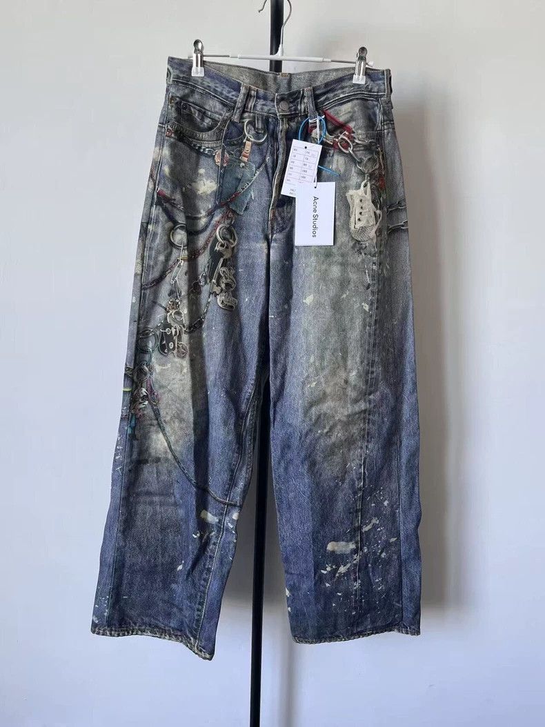 Acne Studios Acne Studios Printed low-rise jeans Size US 28 / EU 44 - 1 Thumbnail