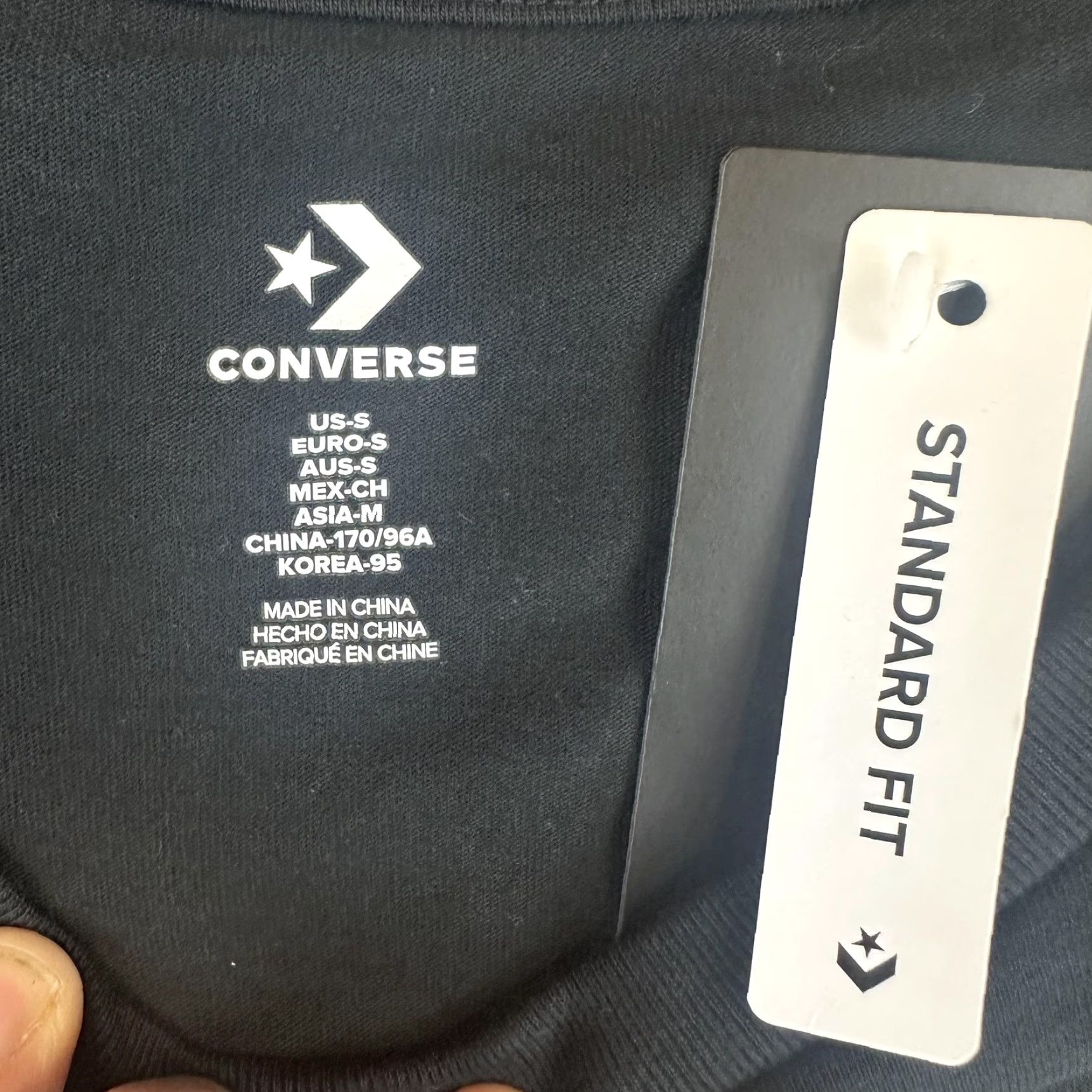 Converse Converse Shirt Mens Small Black Chuck Taylor All Star Graphic Tee Standard Fit Size US S / EU 44-46 / 1 - 3 Thumbnail