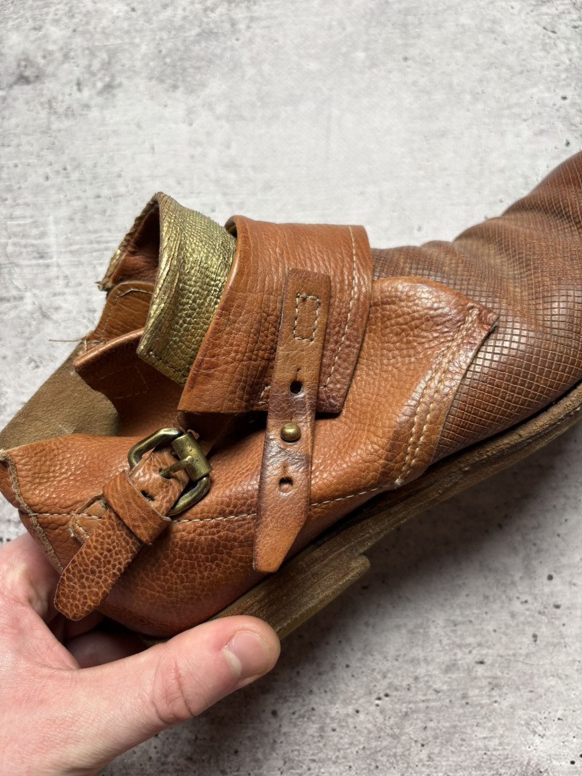A.S.98 Vintage AS98 AIRSTEP Leather Belted Simon Boots Size US 5 / EU 37 - 15 Thumbnail