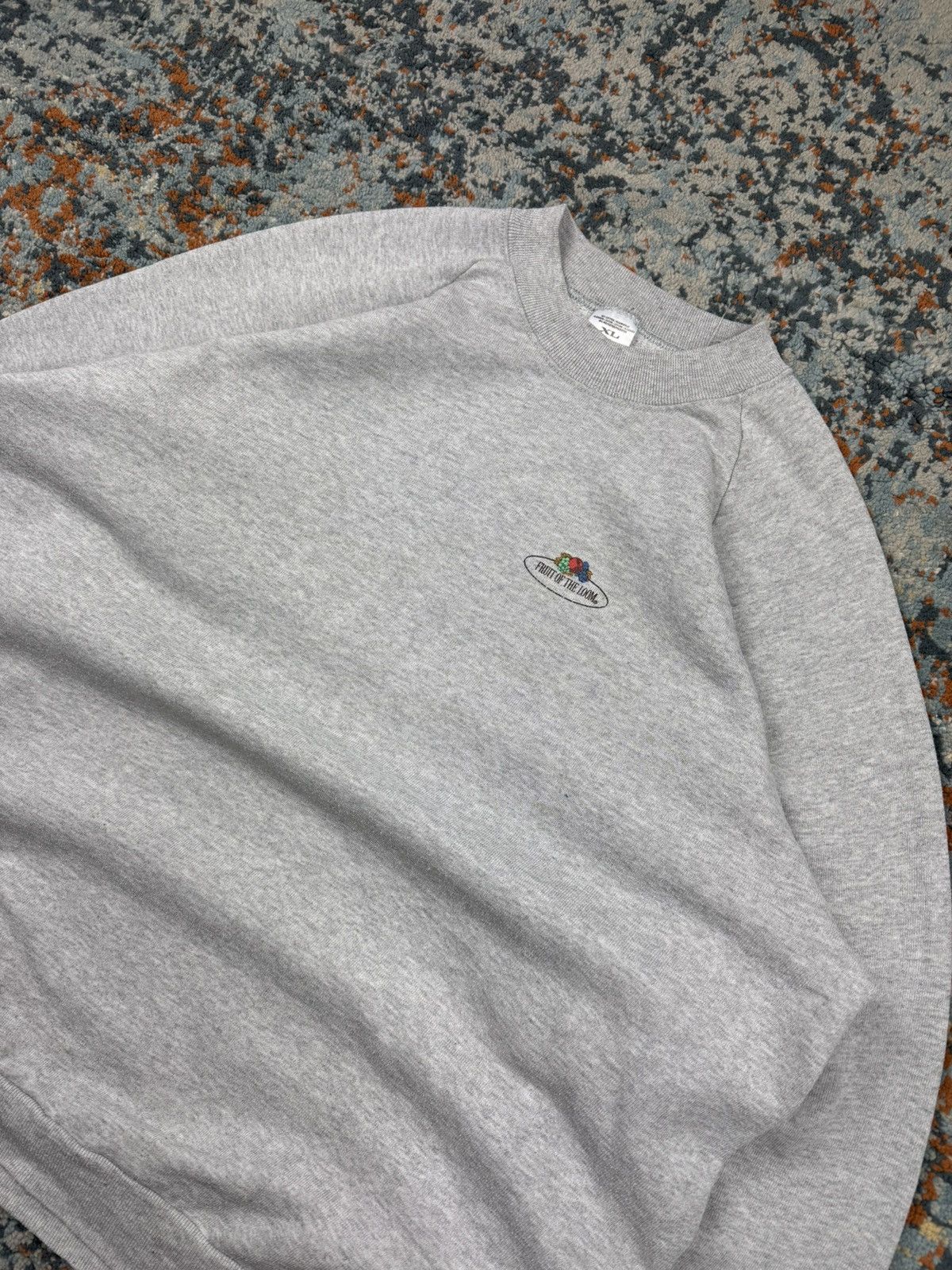 Fruit Of The Loom × Vintage Vintage 90s fruit of the loom heather grey basic sweatshirt Size US L / EU 52-54 / 3 - 3 Thumbnail
