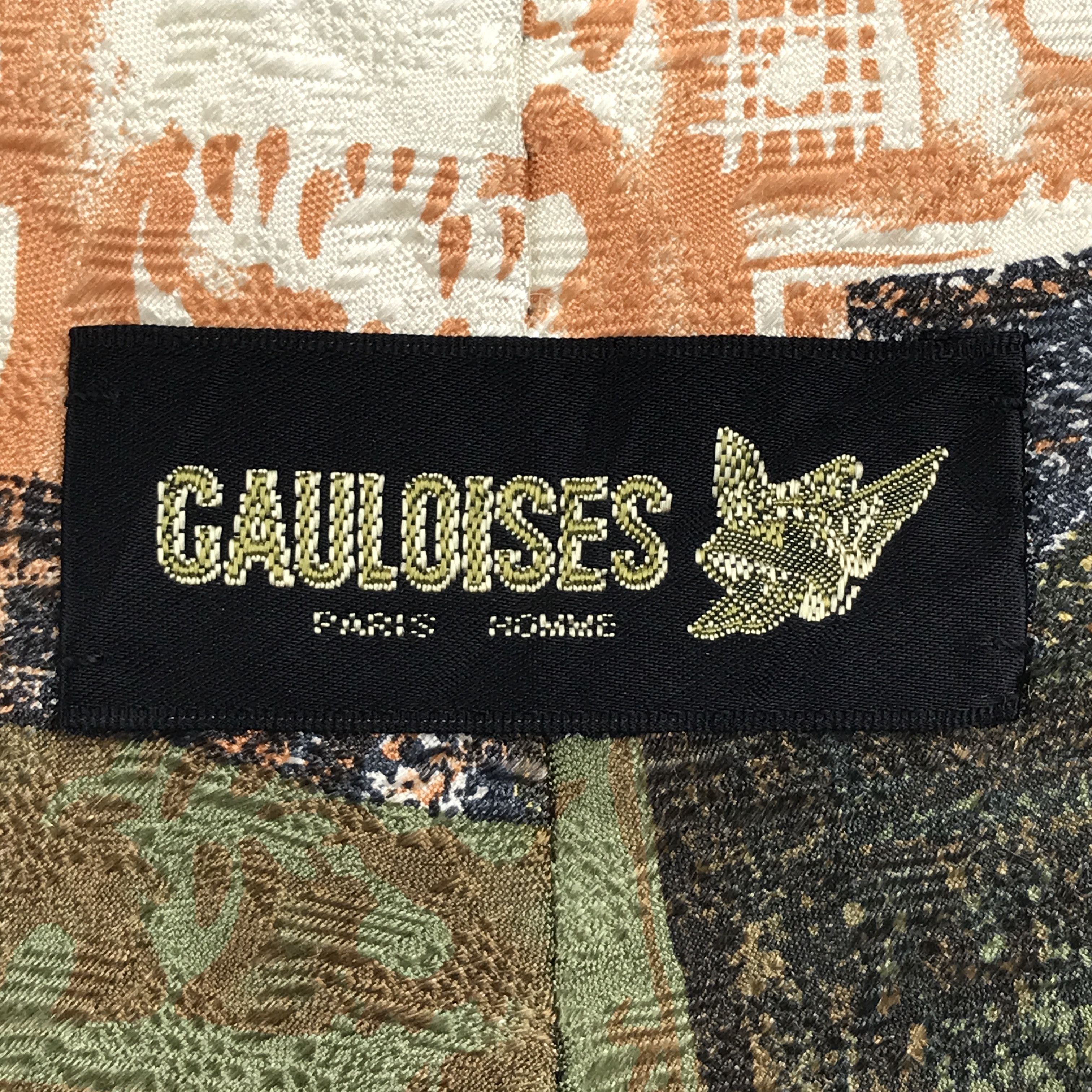 Designer × Vintage Vintage Cauloises Paris Homme Silk Necktie Size ONE SIZE - 8 Thumbnail