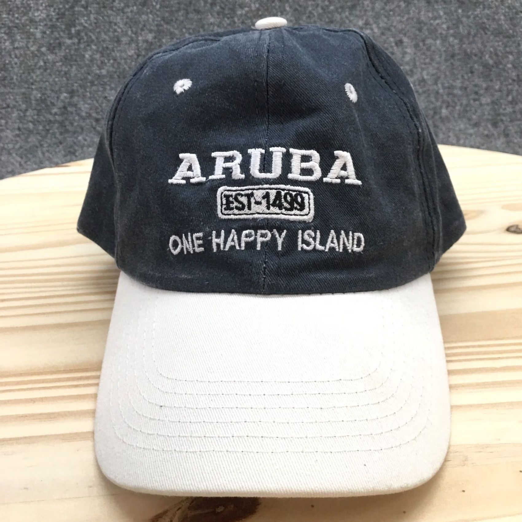 Logo 7 Aruba One Happy Island Baseball Cap Mens Blue OS Curved Brim Embroidered Logo Size ONE SIZE - 2 Thumbnail