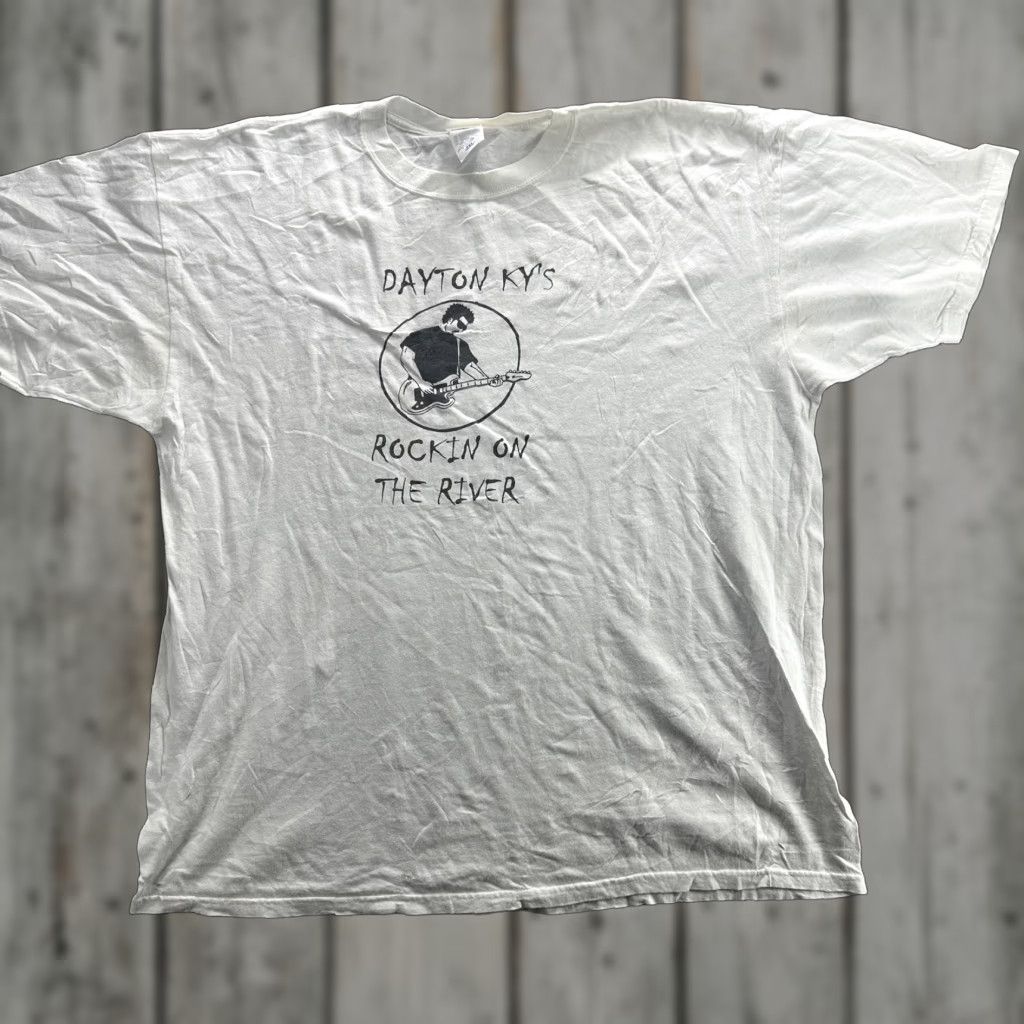 Anvil VINTAGE Rockin On The River Shirt Mens 2XL Dayton KY Concert Band Tee 2004 White Size US XXL / EU 58 / 5 - 1 Thumbnail