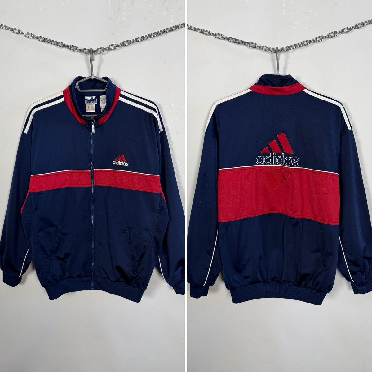 Adidas Adidas Vintage 90s Track Jacket Retro Streetwear Size M Size US M / EU 48-50 / 2 - 1 Thumbnail