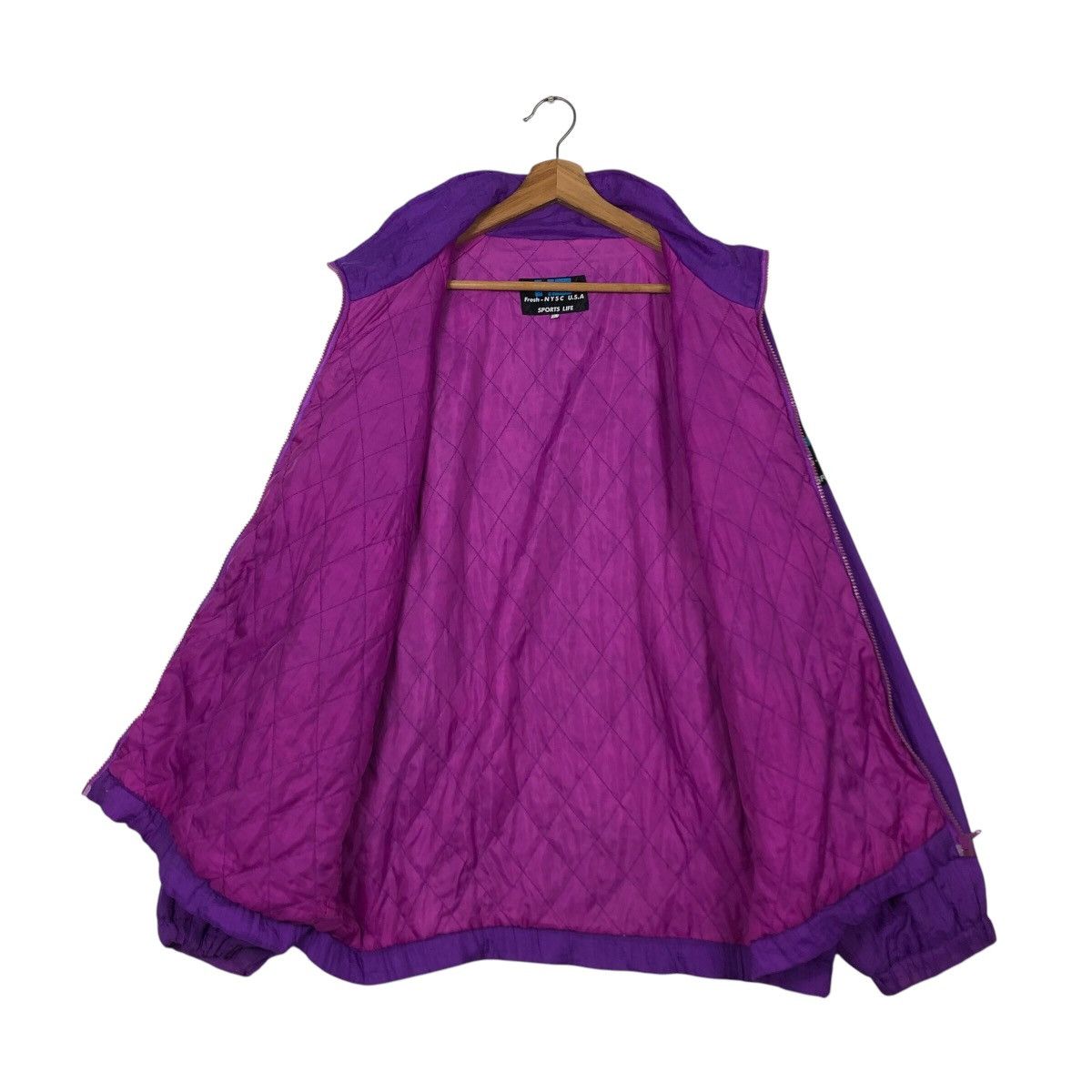Japanese Brand 📌Vintage Bomber Jacket Rich Purple HIII Fresh Nysc Usa Size US L / EU 52-54 / 3 - 14 Thumbnail