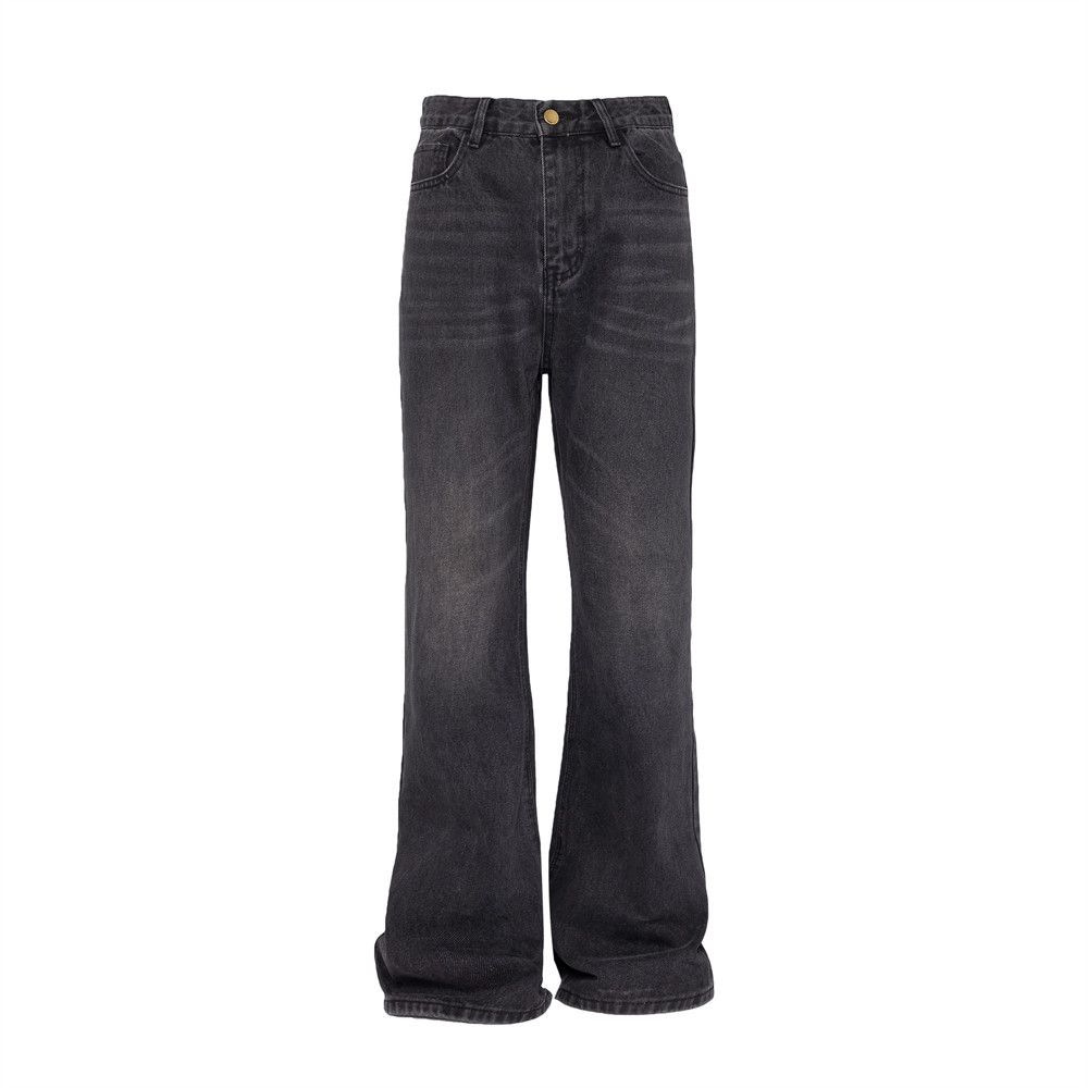 Japanese Brand × Jean Letter Embroidery Distressed Flare Faded Black Jeans Size US 35 - 5 Thumbnail