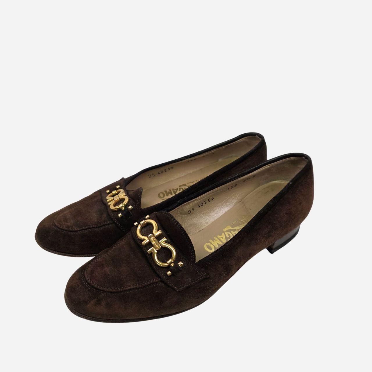 Salvatore Ferragamo Salvatore Ferragamo Chocolate Brown Suede Leather Loafers Size US 6.5 / IT 36.5 - 1 Thumbnail