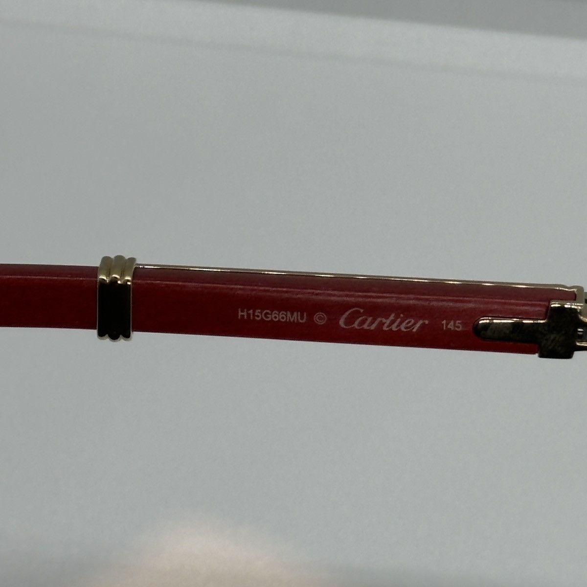 Cartier Cartier Red Wood Gold Glasses Size ONE SIZE - 6 Thumbnail