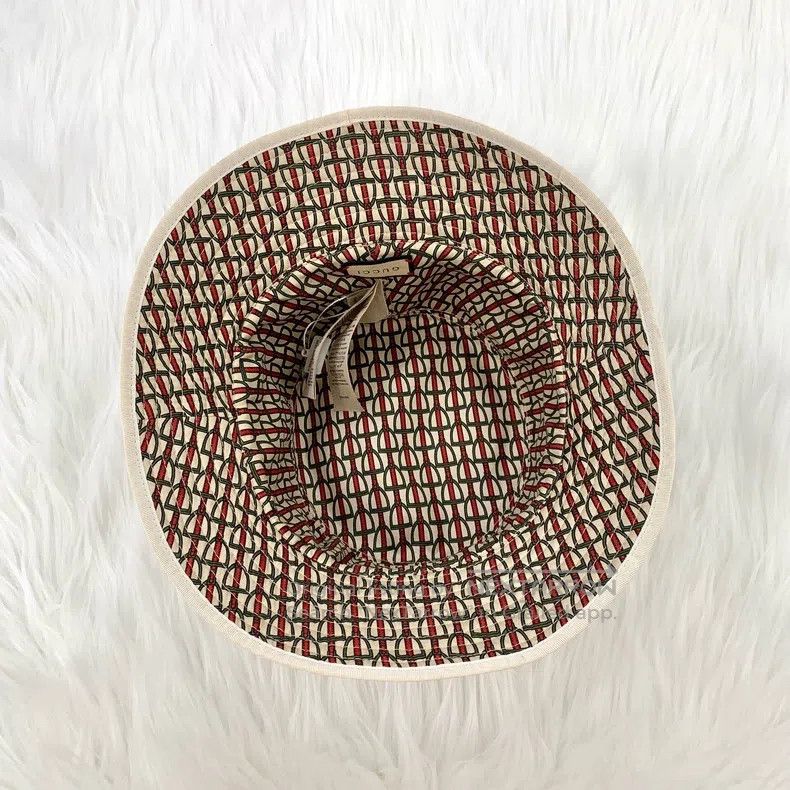 Gucci gucci SizeL Brown logo jacquard full print casual fisherman Size ONE SIZE - 6 Thumbnail