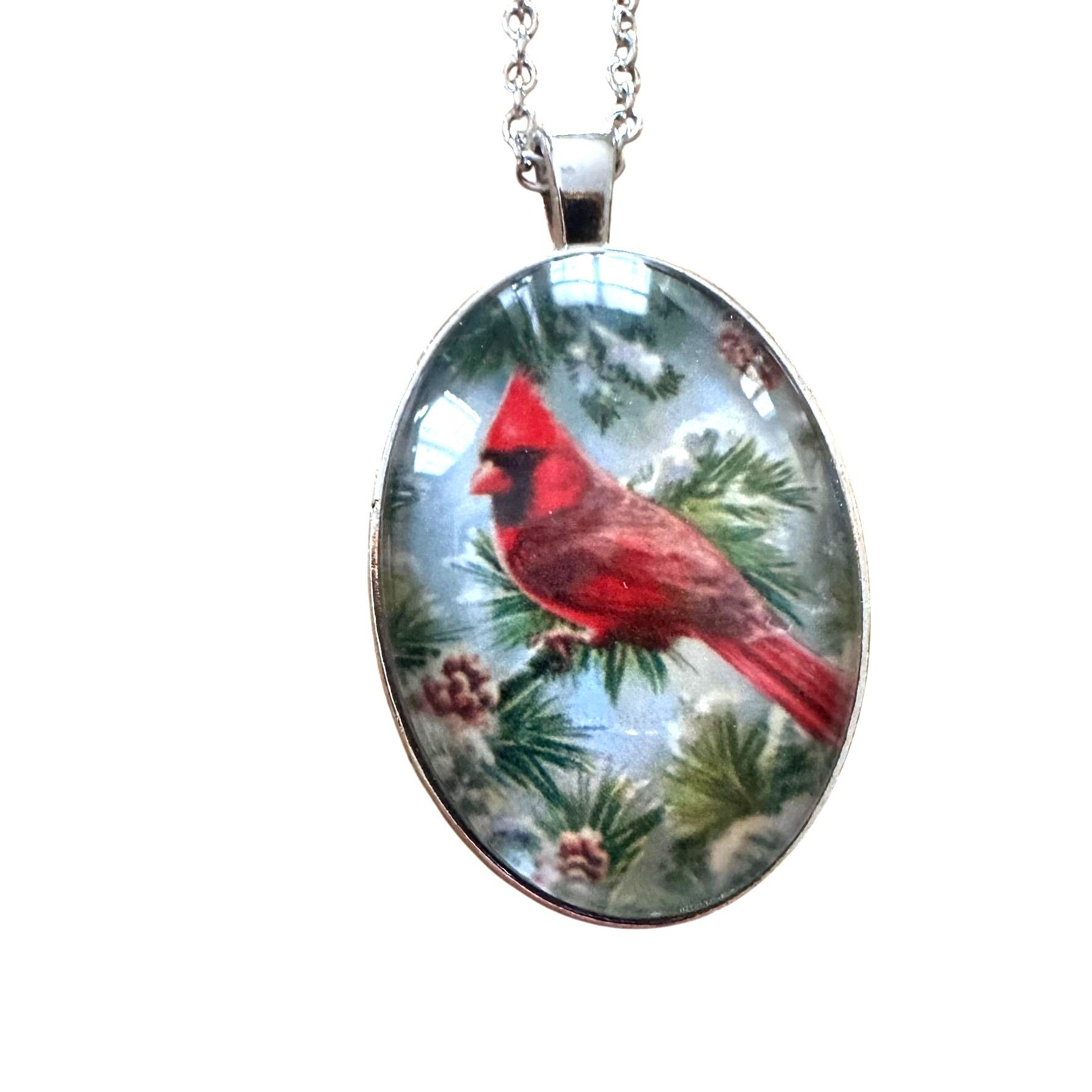 Handmade Cardinal Necklace New 18 in Chain Loved One Anniversary Size ONE SIZE - 7 Thumbnail
