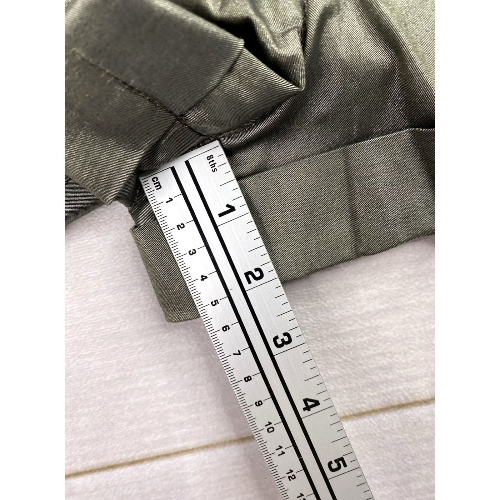Vintage Vtg Charlotte Russe Shorts 10 Green Shimmer Mid Rise Hot Pants Shirt Womens 90s Y2K Fashion Shorts Size 32" / US 10 / IT 46 - 5 Thumbnail