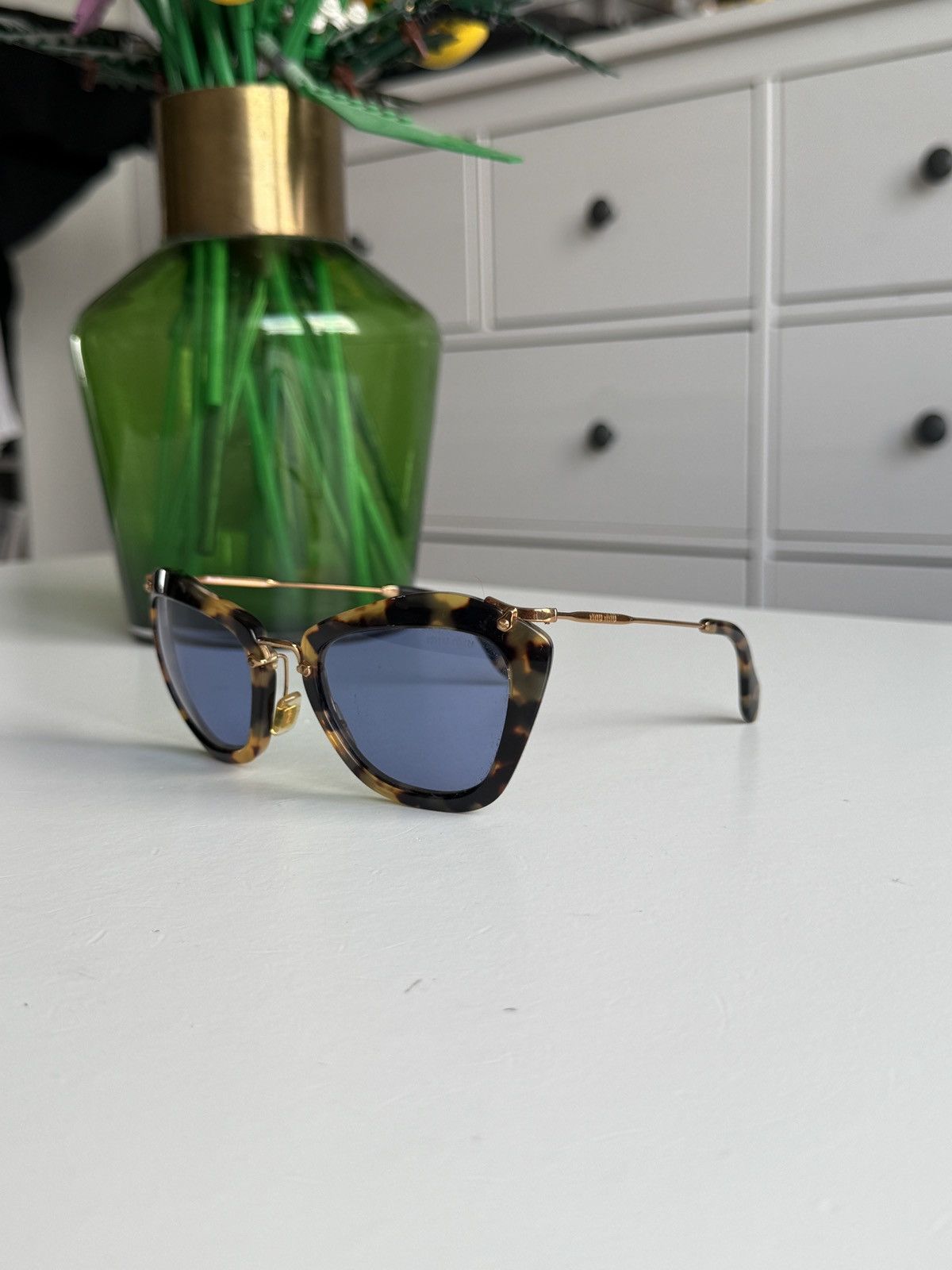 Miu Miu Miu Miu leopard oversized sunglasses designer luxury trend Size ONE SIZE - 3 Thumbnail