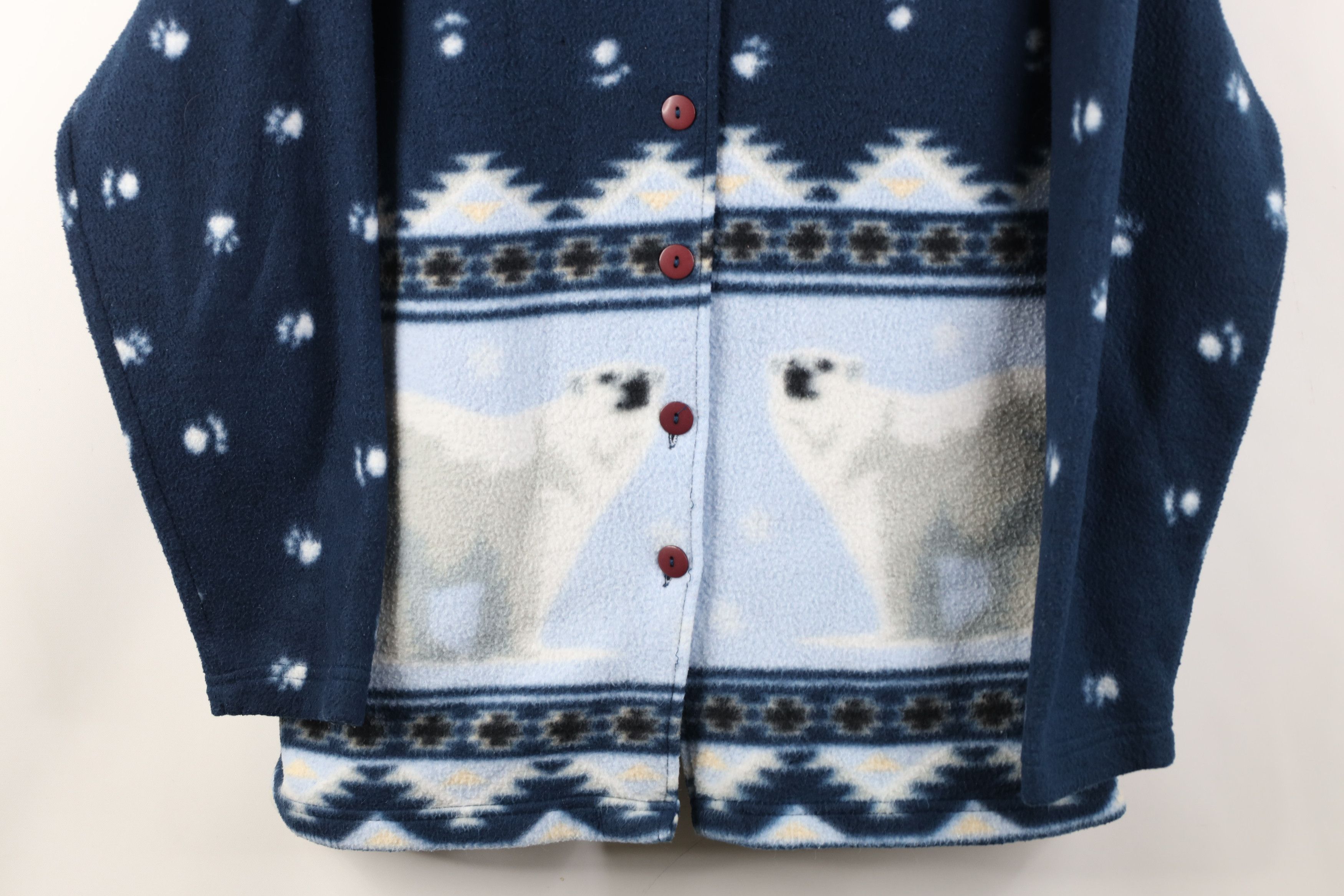 Vintage Vintage 90s Southwestern Polar Bear All Over Shirt Jacket Size M / US 6-8 / IT 42-44 - 3 Thumbnail