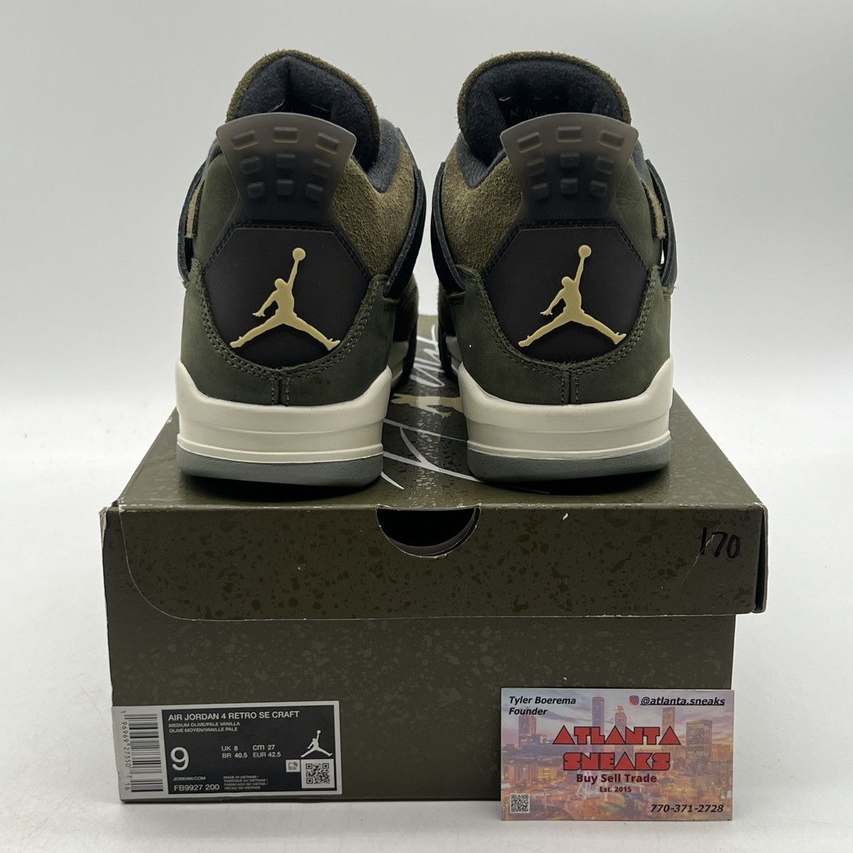 Jordan Brand Air Jordan 4 Craft Olive Size US 9 / EU 42 - 3 Thumbnail
