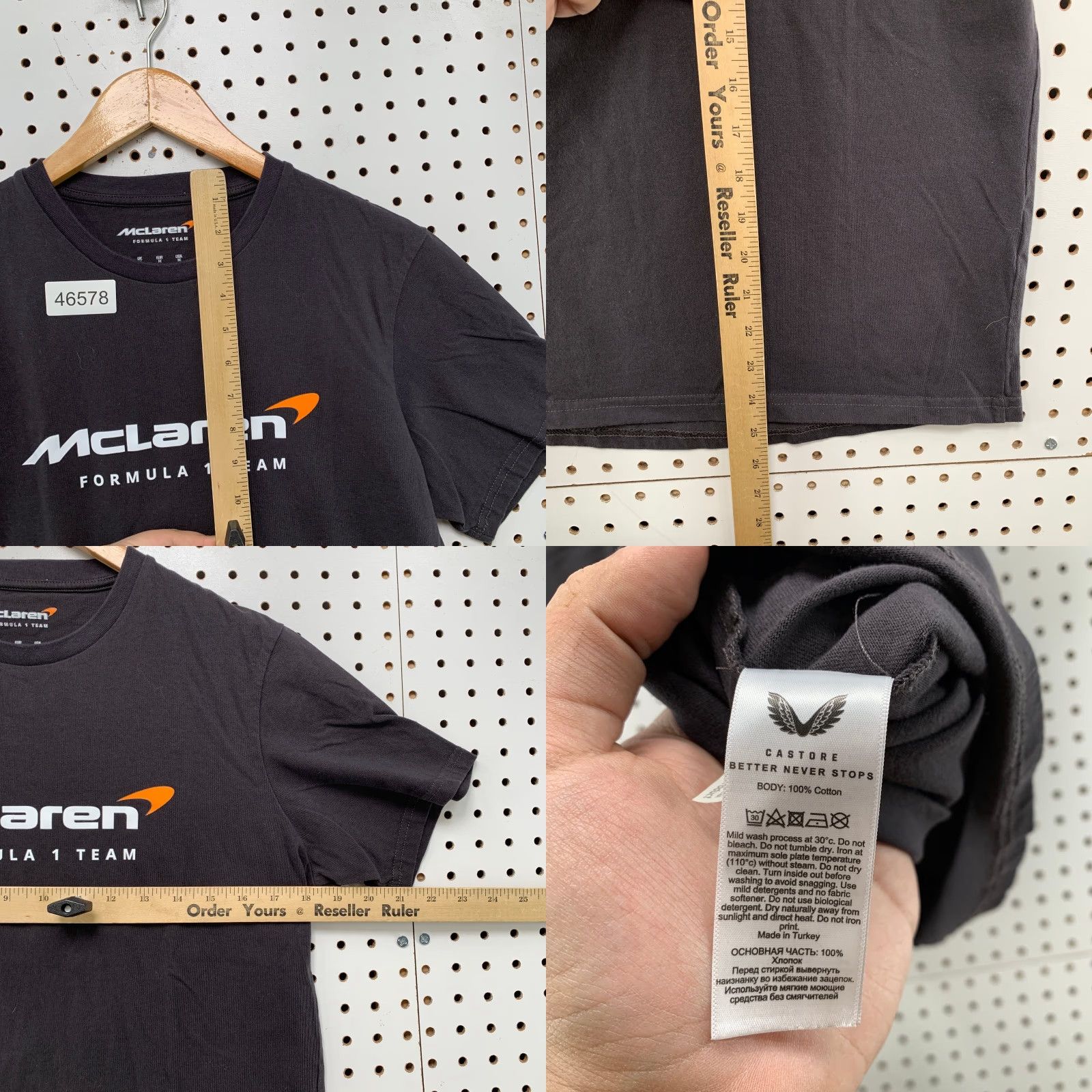Castore Mclaren Shirt Mens Medium Black Castore Formula 1 Racing Team Cotton T-Shirt Size US M / EU 48-50 / 2 - 8 Thumbnail