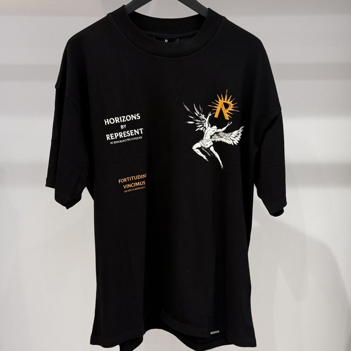 Represent Clo. Represent Men’s Icarus T-Shirt Jet Black Size US L / EU 52-54 / 3 - 1 Thumbnail