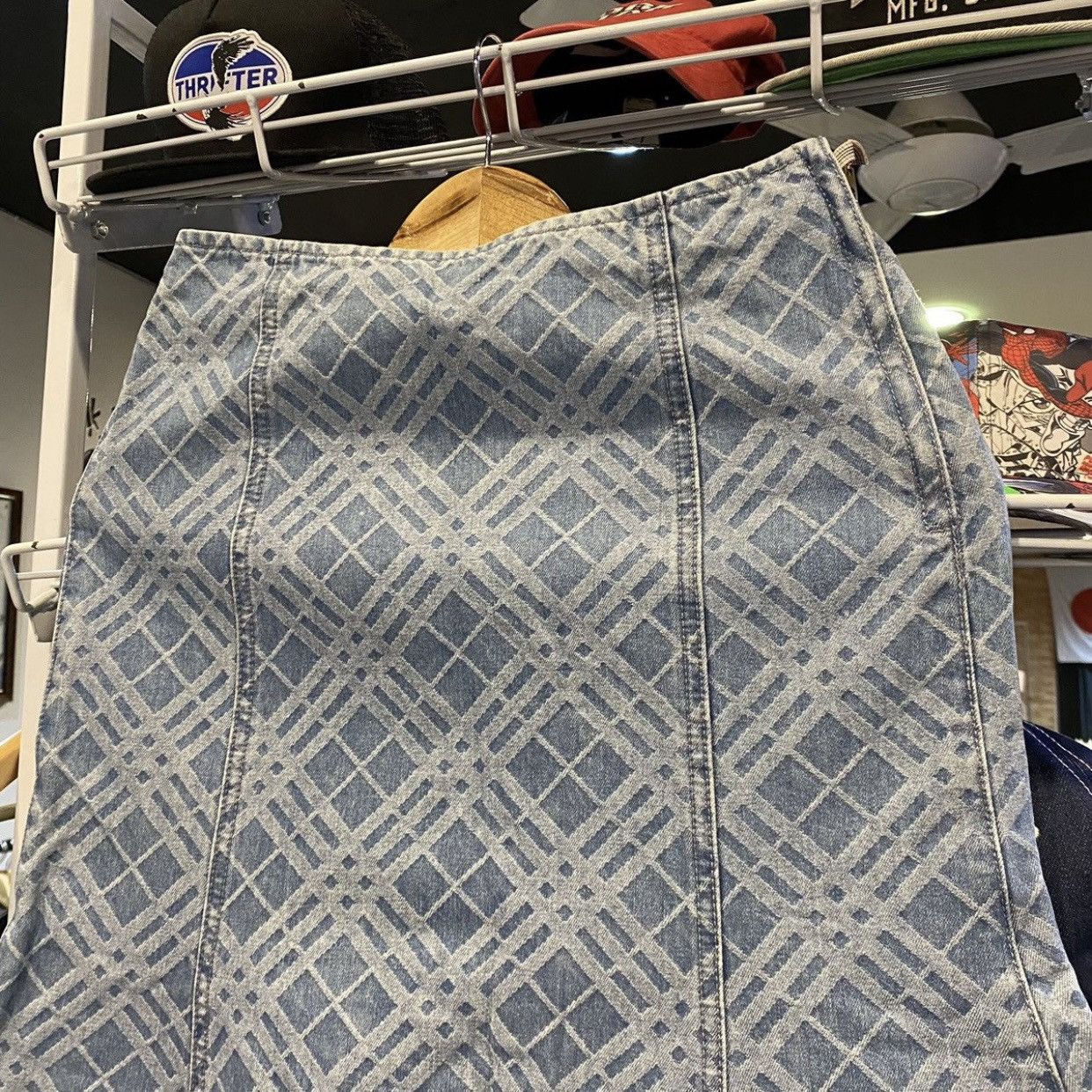 Burberry Burberry Blue Label Skirt Nova Check Denim Size 28" / US 6 / IT 42 - 3 Thumbnail
