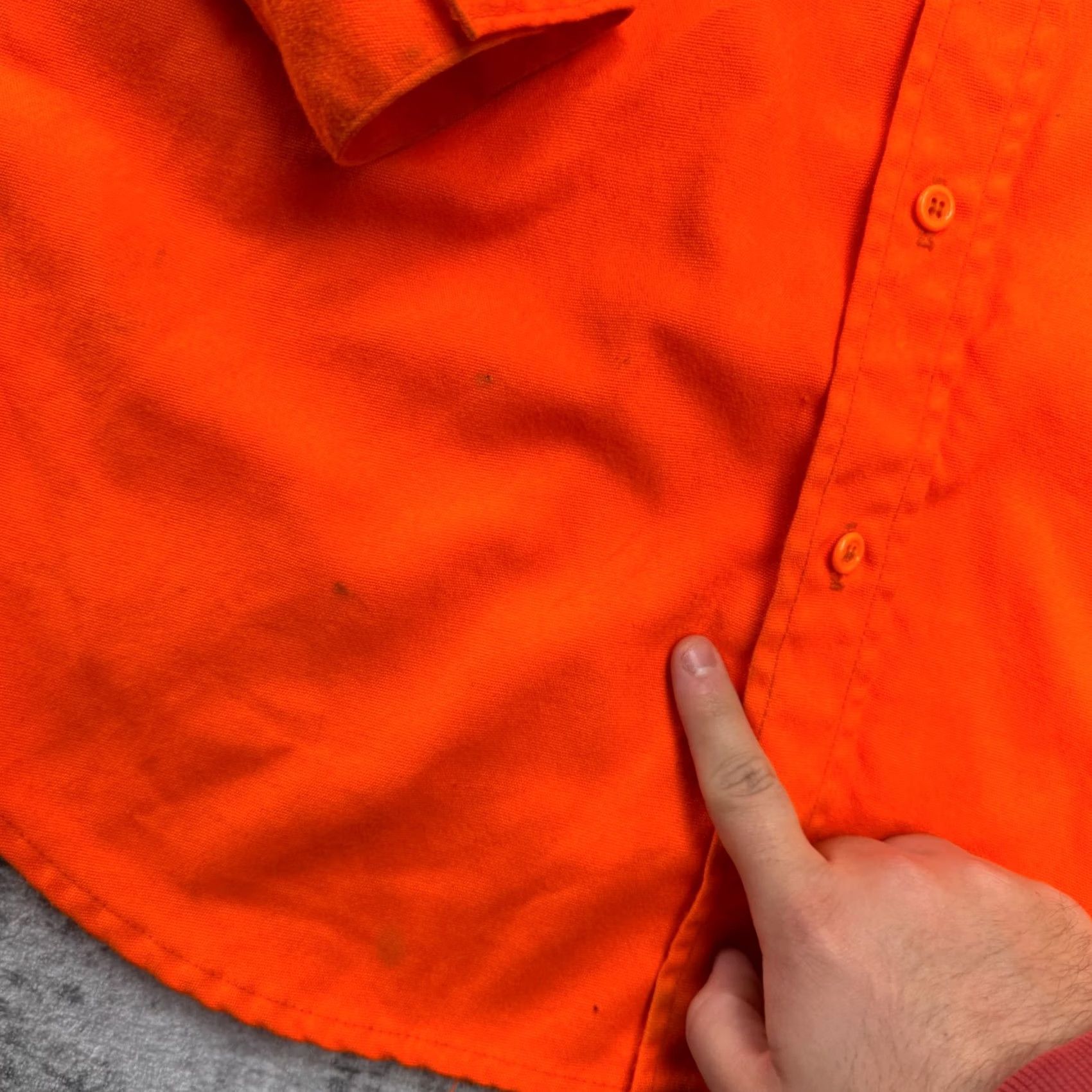 Vintage VTG Five Brothers Flannel Shirt Men Large Blaze Orange High Visibility Hunting Button-Up Jacket Shirt Size US L / EU 52-54 / 3 - 7 Thumbnail