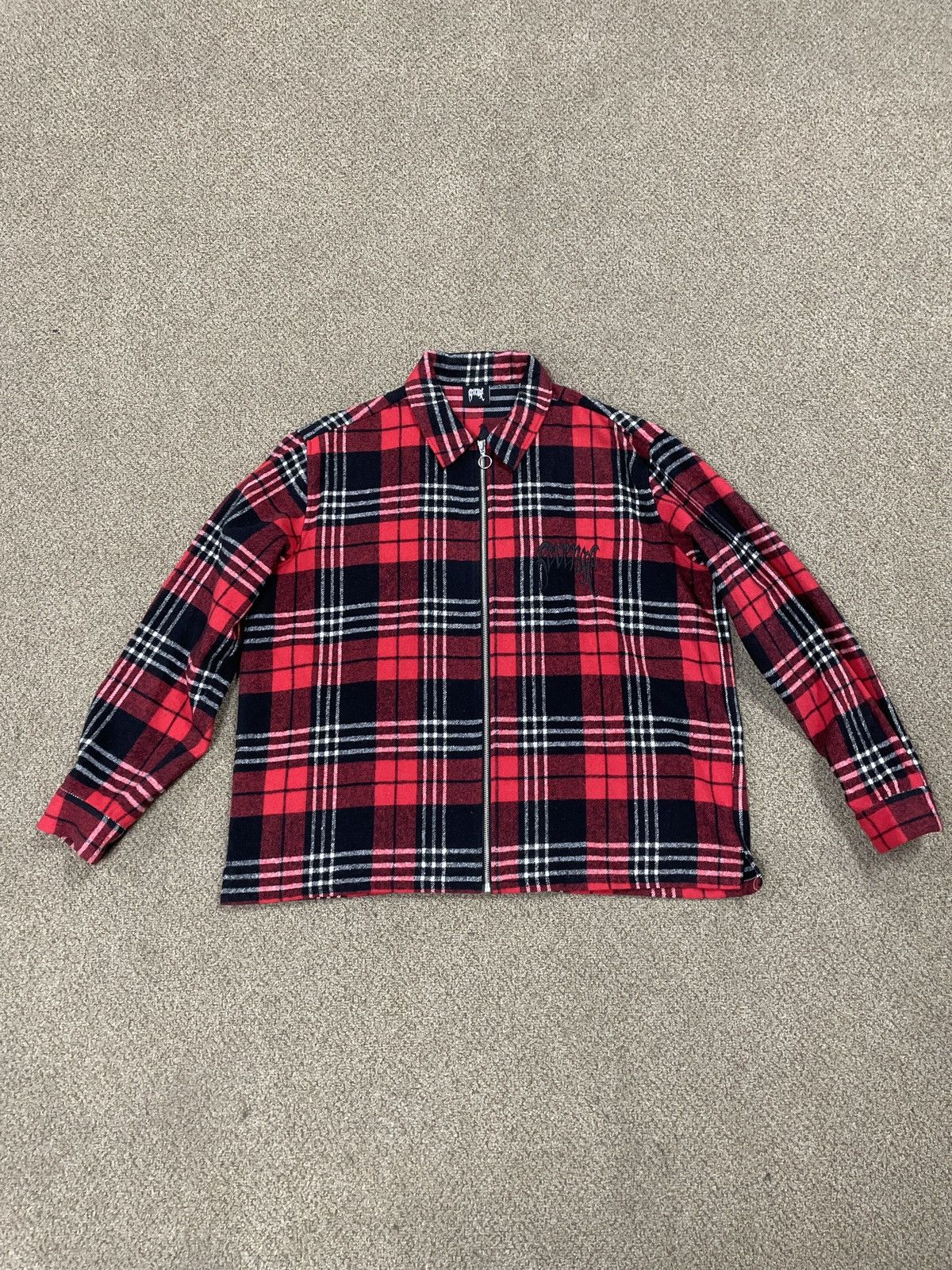 Revenge Revenge Black Red Zip Flannel Size US L / EU 52-54 / 3 - 1 Thumbnail