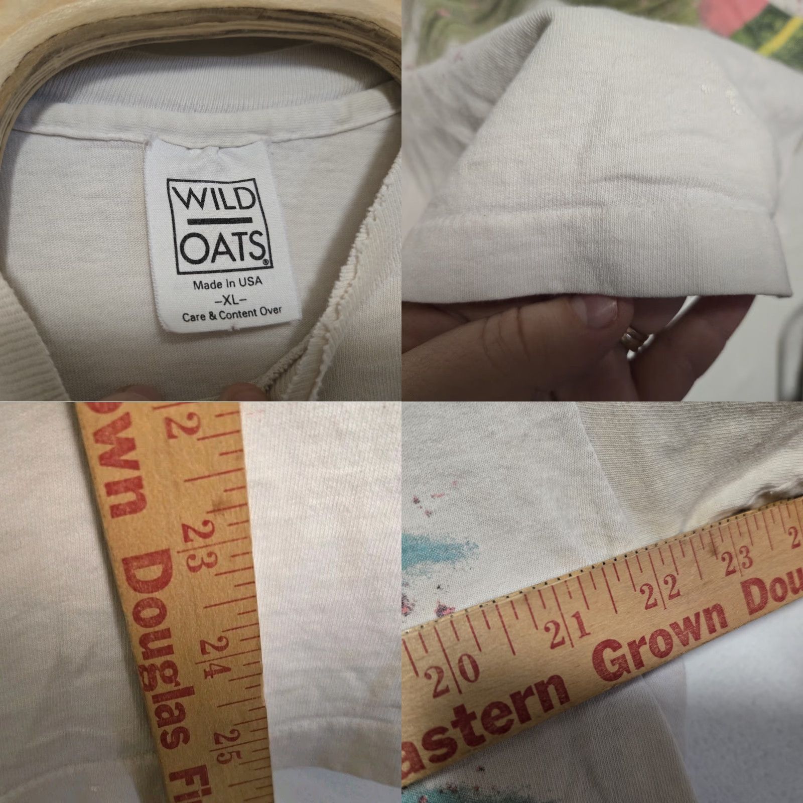Vintage VINTAGE 90’s Taz Eraser Back To School T-Shirt XL White Wild Oats Unisex Graphic Tee 1990s Cartoon Cotton Short Sleeve Distressed USA Size US XL / EU 56 / 4 - 8 Thumbnail