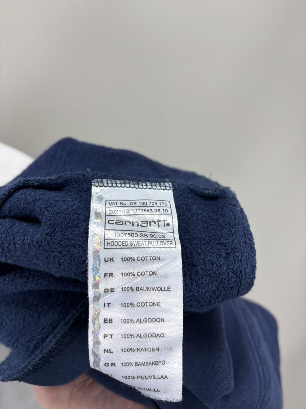 Carhartt Mens hoodie Carhartt Size M Color Blue Size US M / EU 48-50 / 2 - 8 Thumbnail