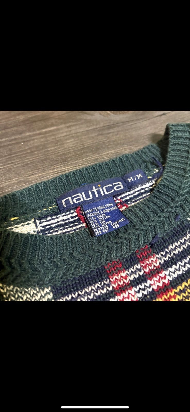 Nautica Vintage Nautica Sailing Boat Knit Sweater 90s Plaid Jacquard Size US M / EU 48-50 / 2 - 3 Thumbnail