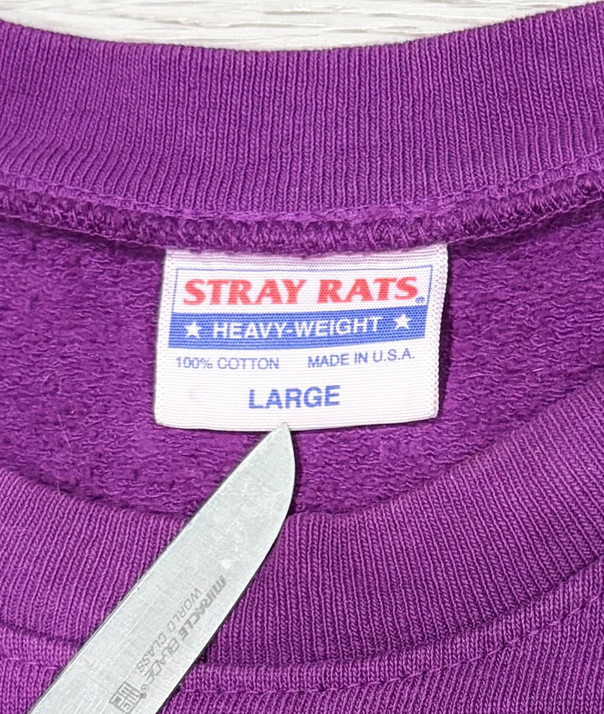 Stray Rats Stray Rats Purple Arch Logo Crew Neck Sweatshirt Size US L / EU 52-54 / 3 - 3 Thumbnail