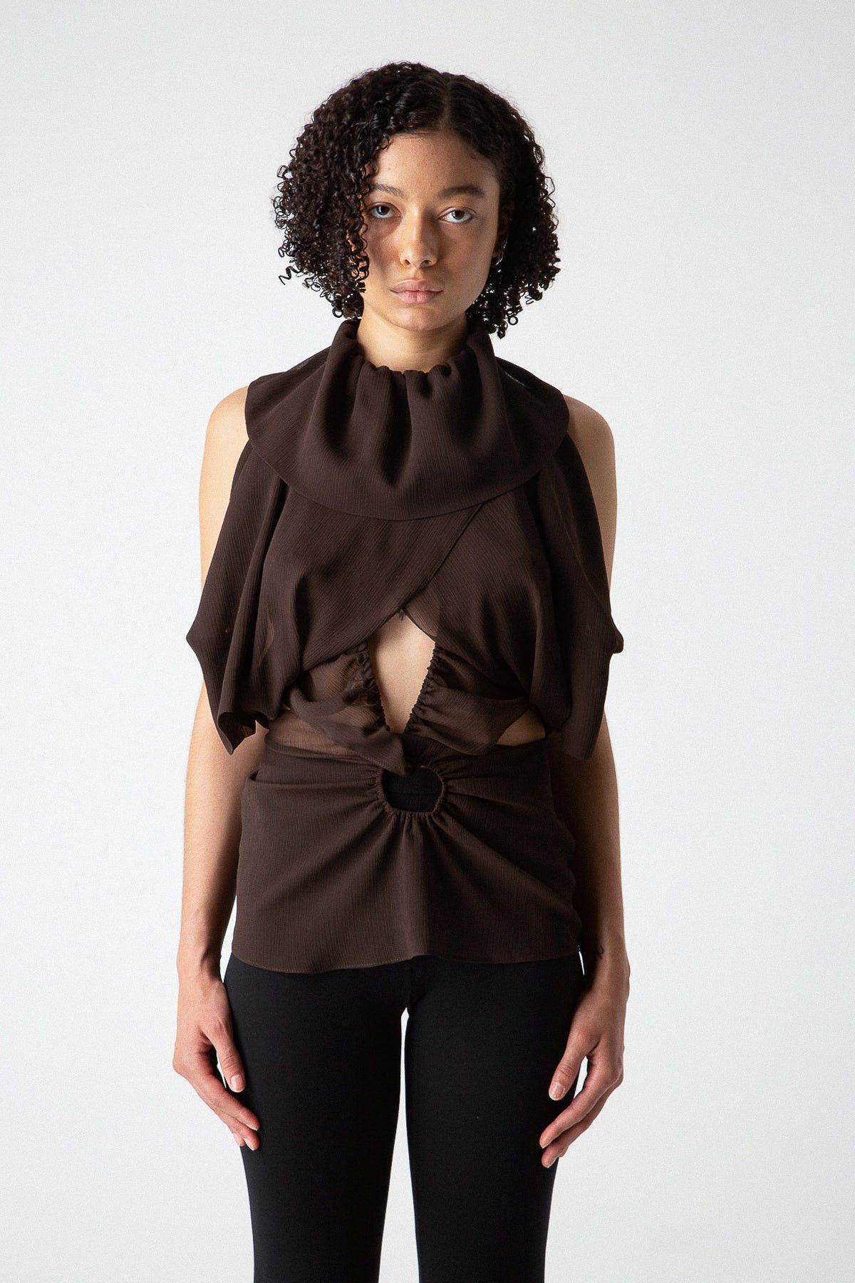 Other $710 NWOT SPRIYA LELE DRAPED CIRCLE TOP Size S / US 4 / IT 40 - 1 Thumbnail