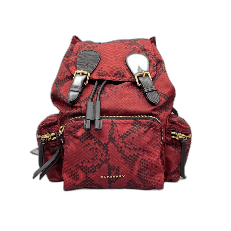 Burberry Burberry Red Snake Print Backpack Size ONE SIZE - 1 Thumbnail