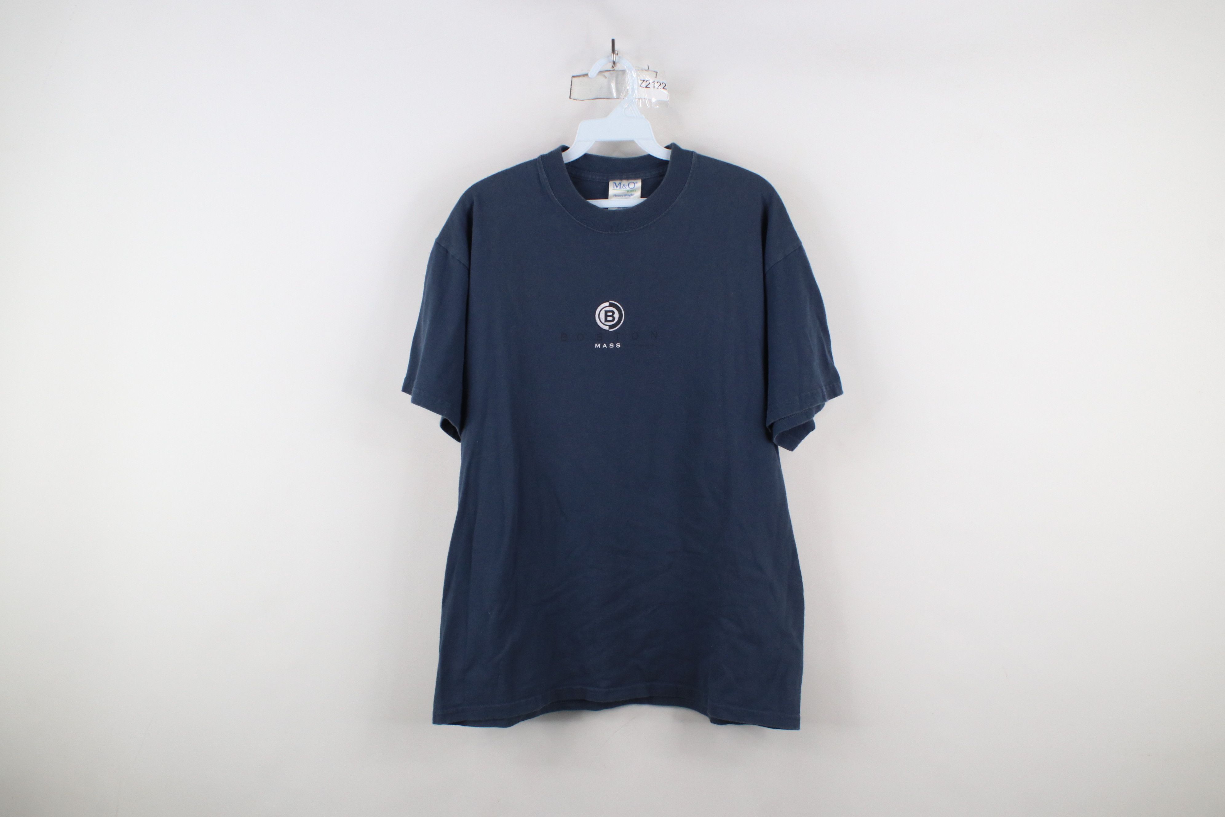 Vintage Vintage 90s Y2K Streetwear Spell Boston Mass T-Shirt Blue Size US L / EU 52-54 / 3 - 1 Thumbnail