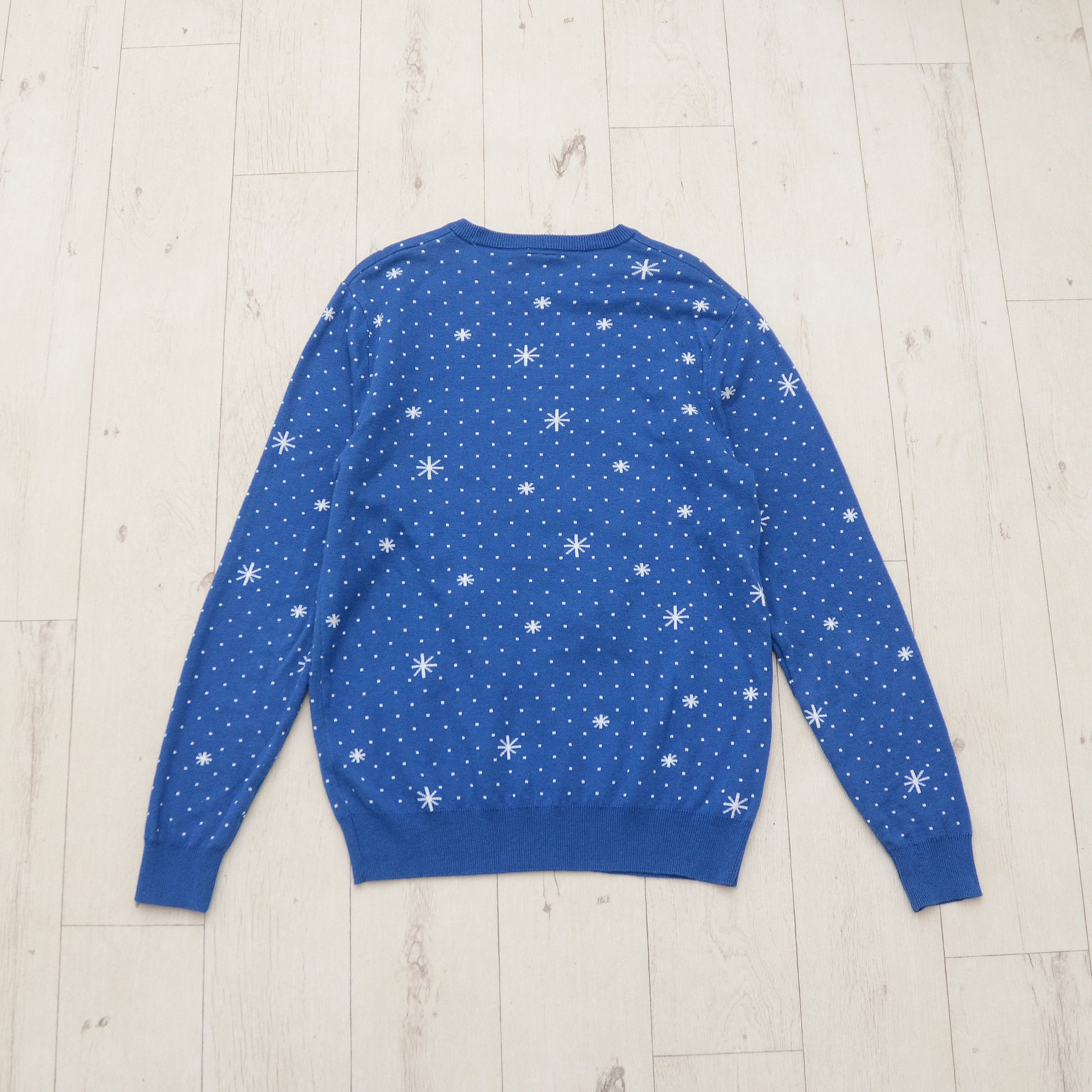 Cartoon Network The Simpsons Mr Plow Christmas Sweater Blue Geometric Jumper Size US M / EU 48-50 / 2 - 2 Thumbnail