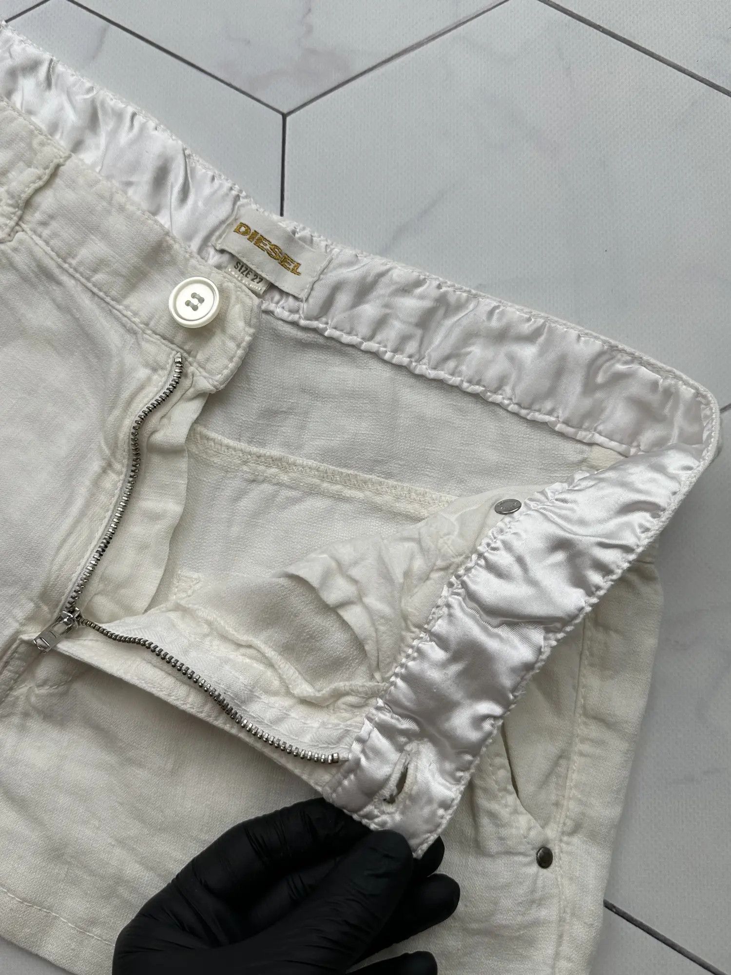 Diesel Diesel Linen Vintage Mini Skirt (B190) Size 27" / US 4 / IT 40 - 5 Thumbnail